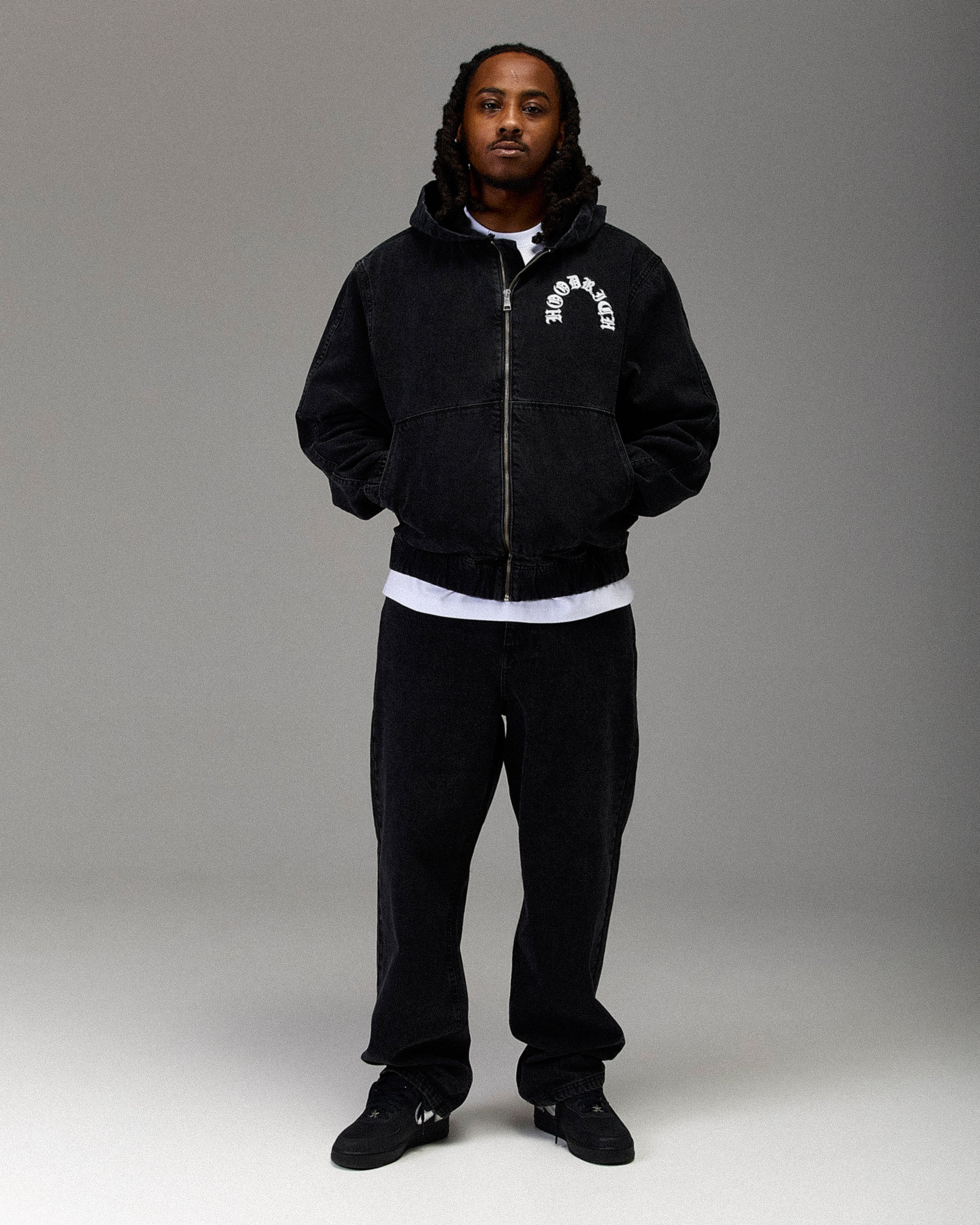 The Winner's Circle Denim Trousers - Black/White