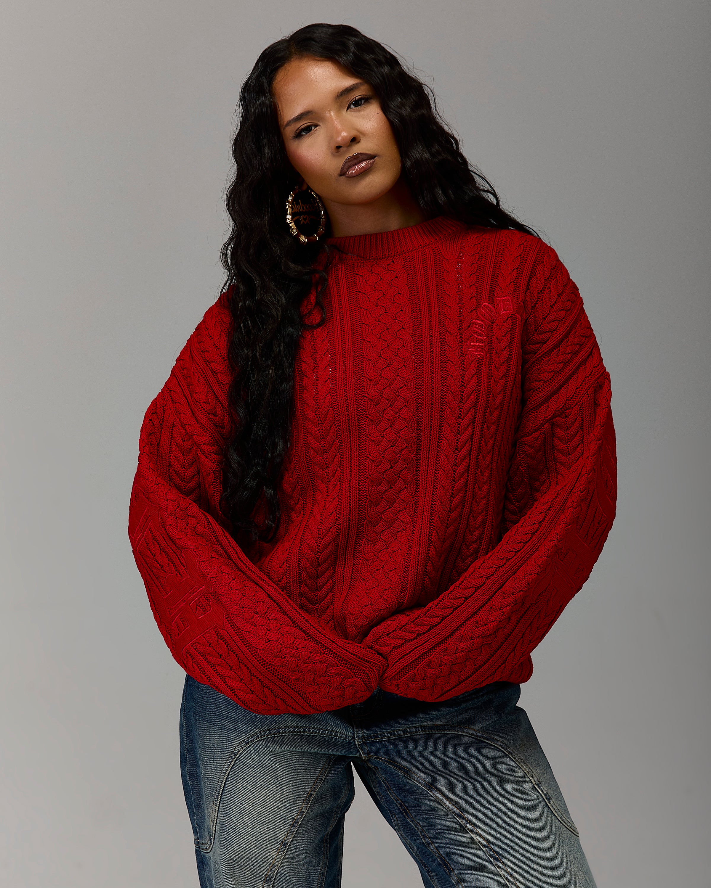 The Winner's Circle Knitwear Sweater - Fiery Red