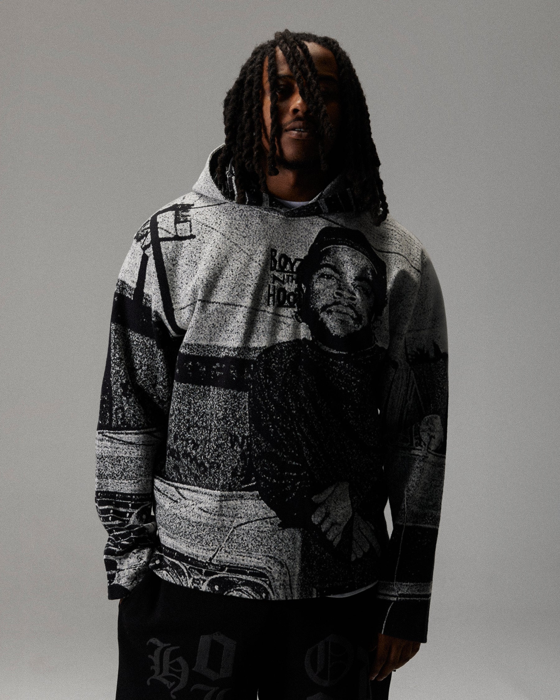 Cruz Boyz N The Hood Tapestry Hoodie - Black/Grey