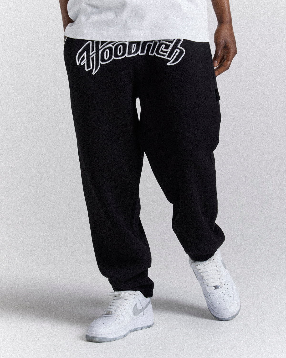 Galaxy Oversized Open Hem Jogger - Black/White/Red