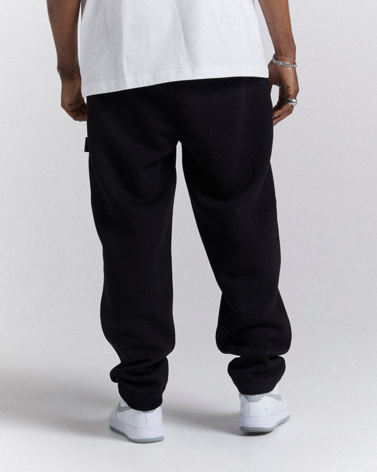 Galaxy Oversized Open Hem Jogger - Black/White/Red