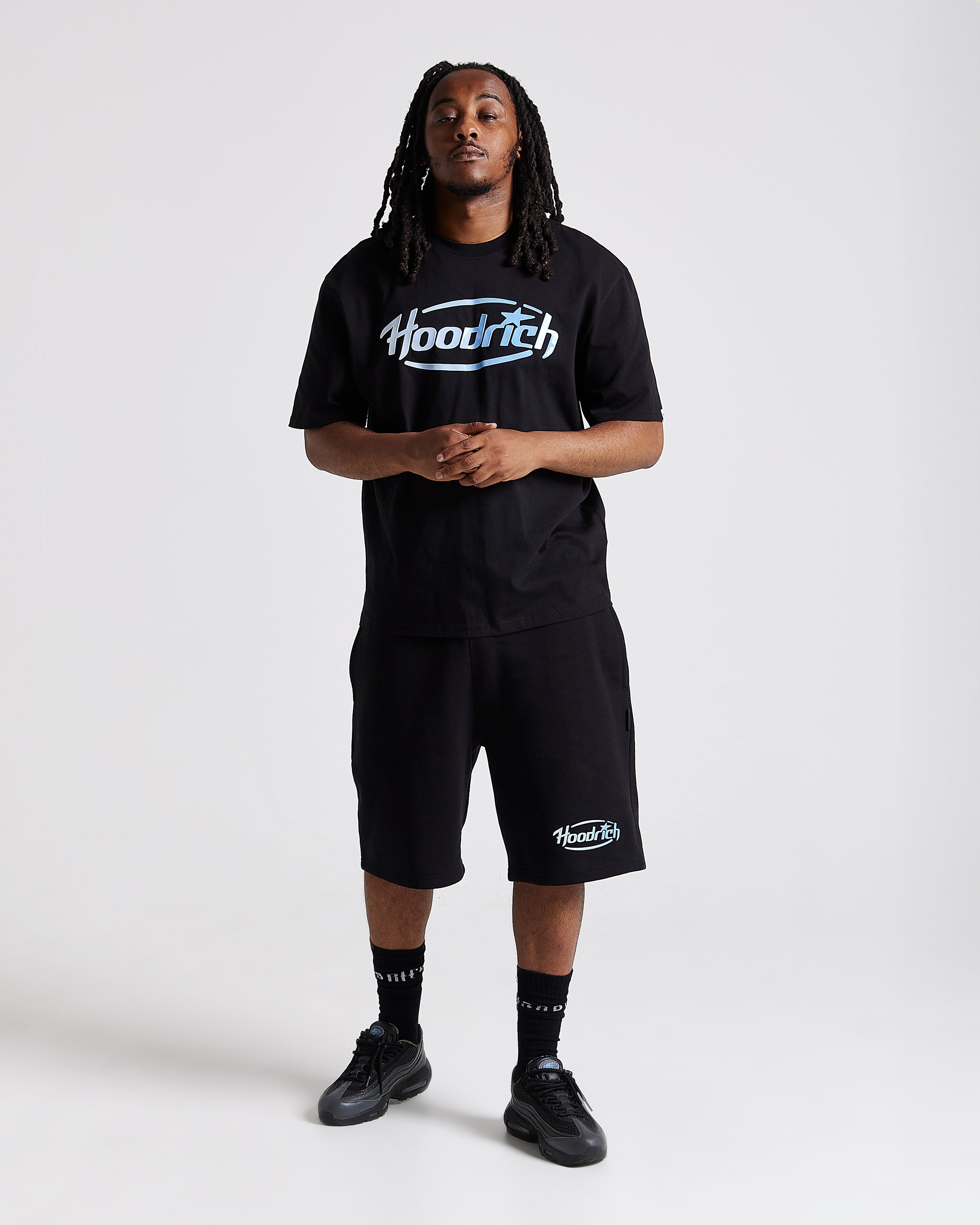 Curve Oversized Shorts - Black/Blue