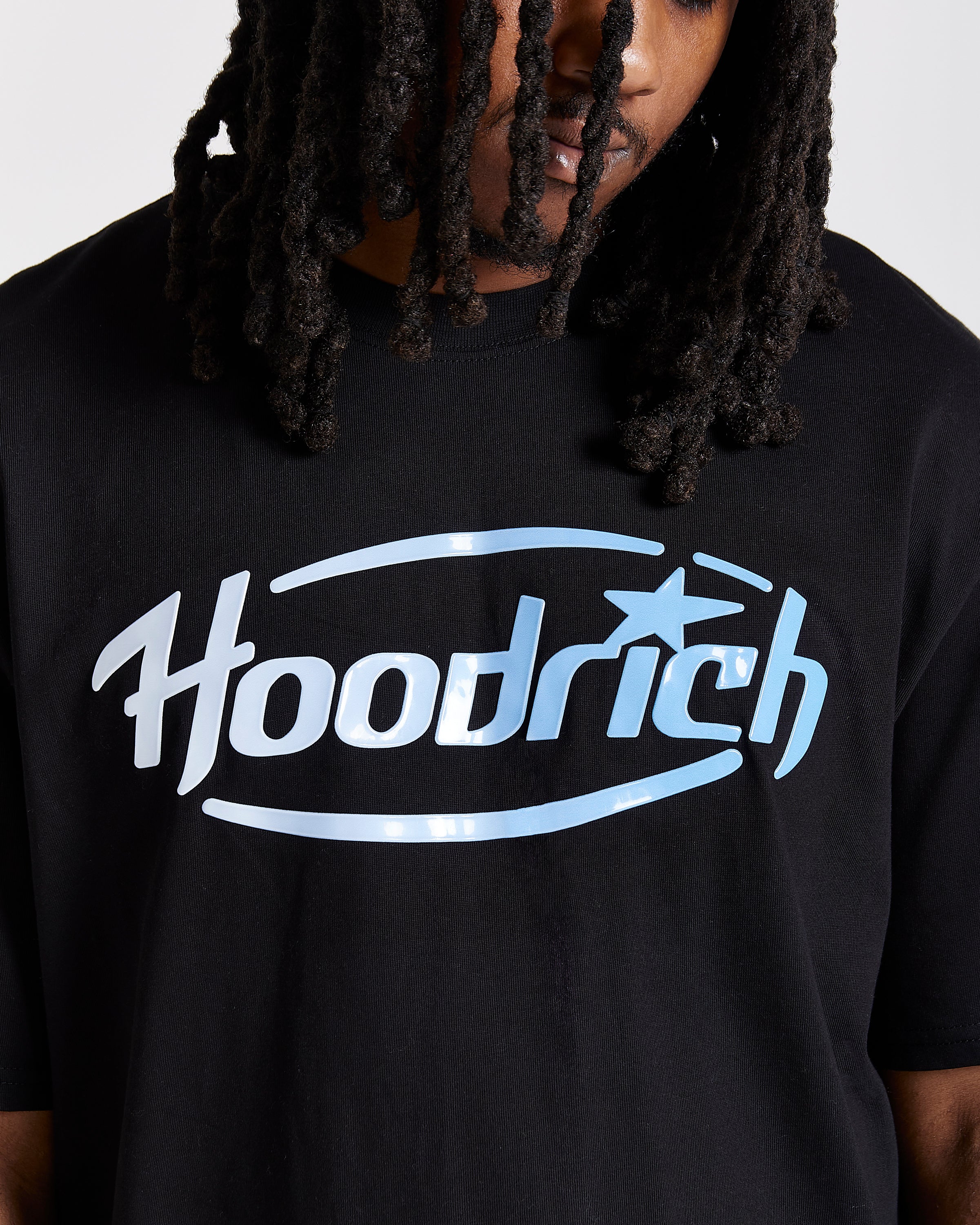 Curve Oversized T-Shirt - Black/Blue
