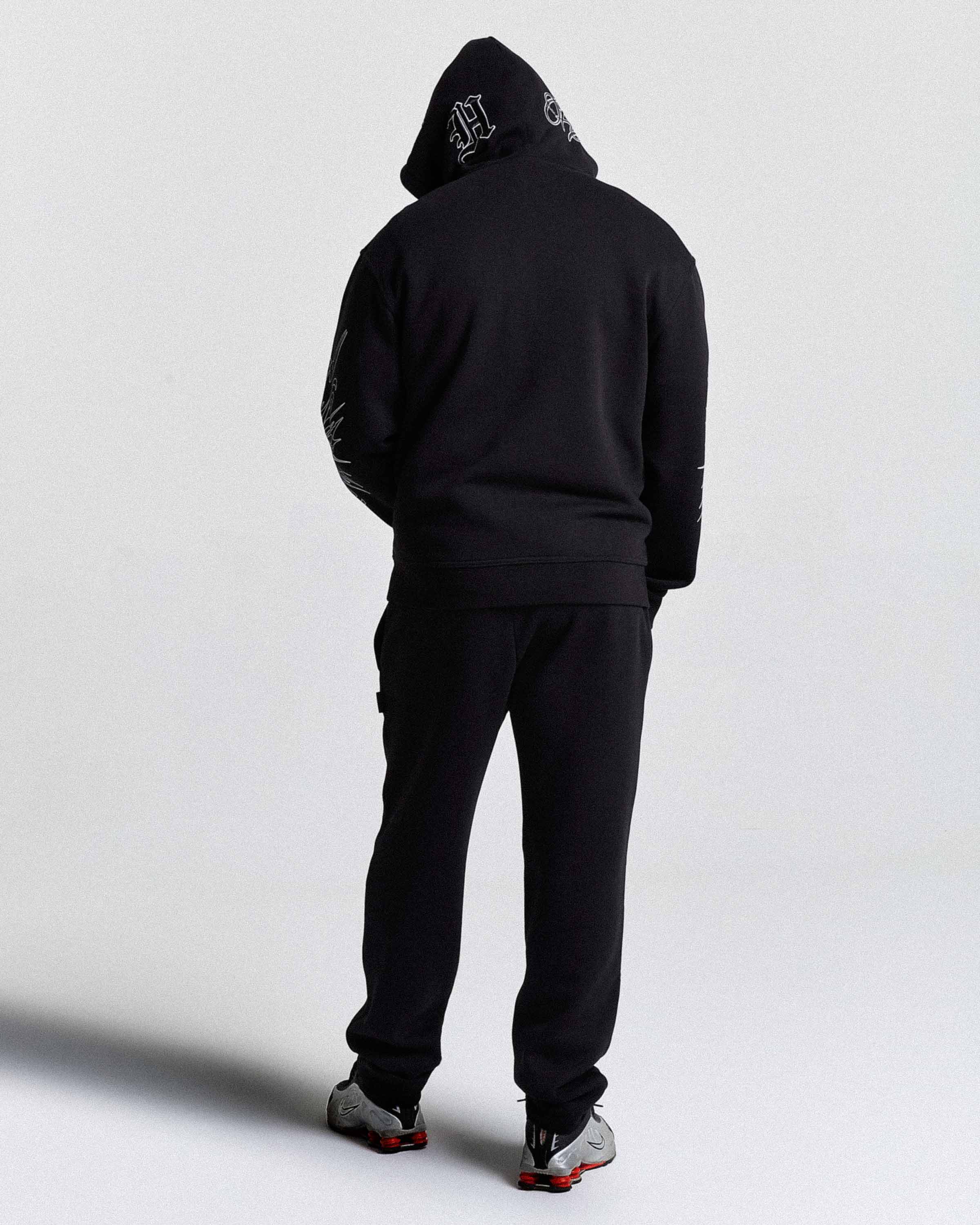 Spectral Oversized Hoodie - Black/White