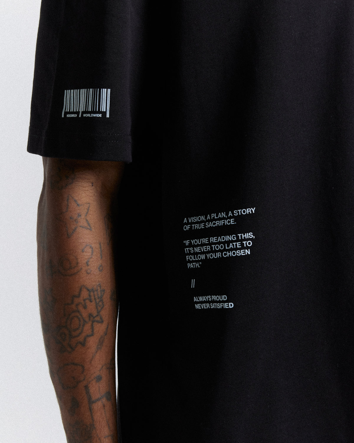 Worldwide Oversized T-Shirt - Black/White/Blue