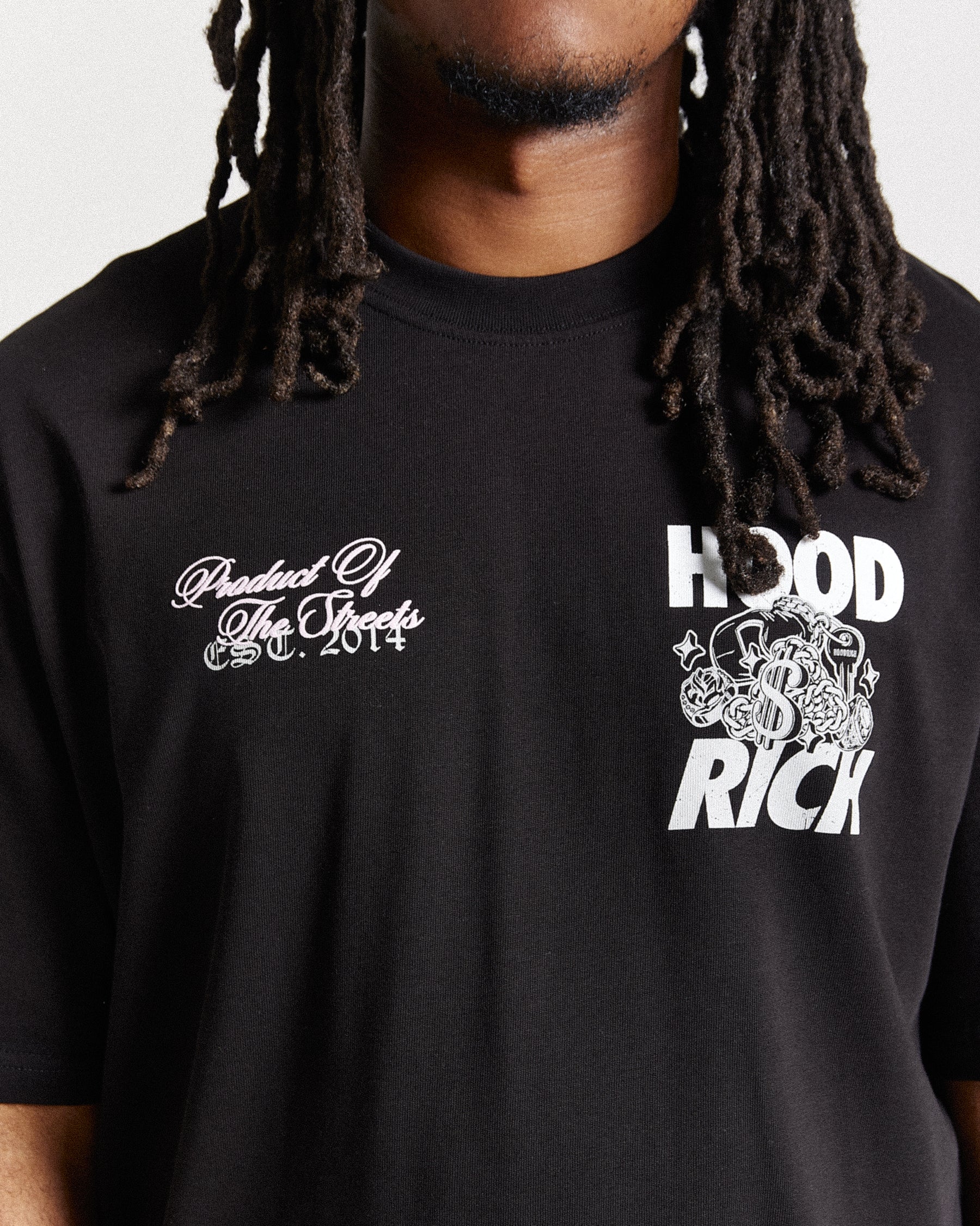 Flash Oversized T-Shirt - Black/White/Pink