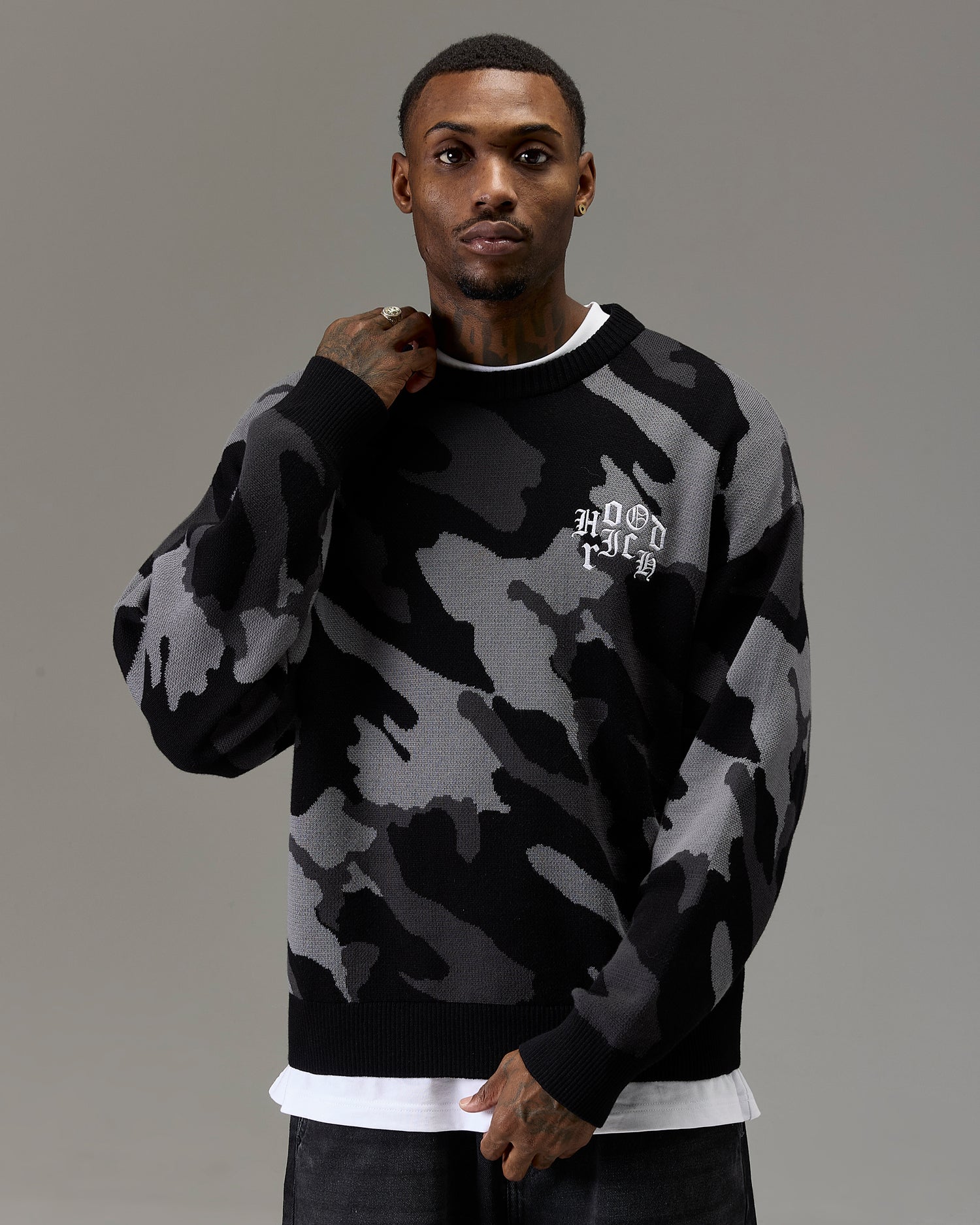 The Winner's Circle Knitwear Sweater - Black/Camo