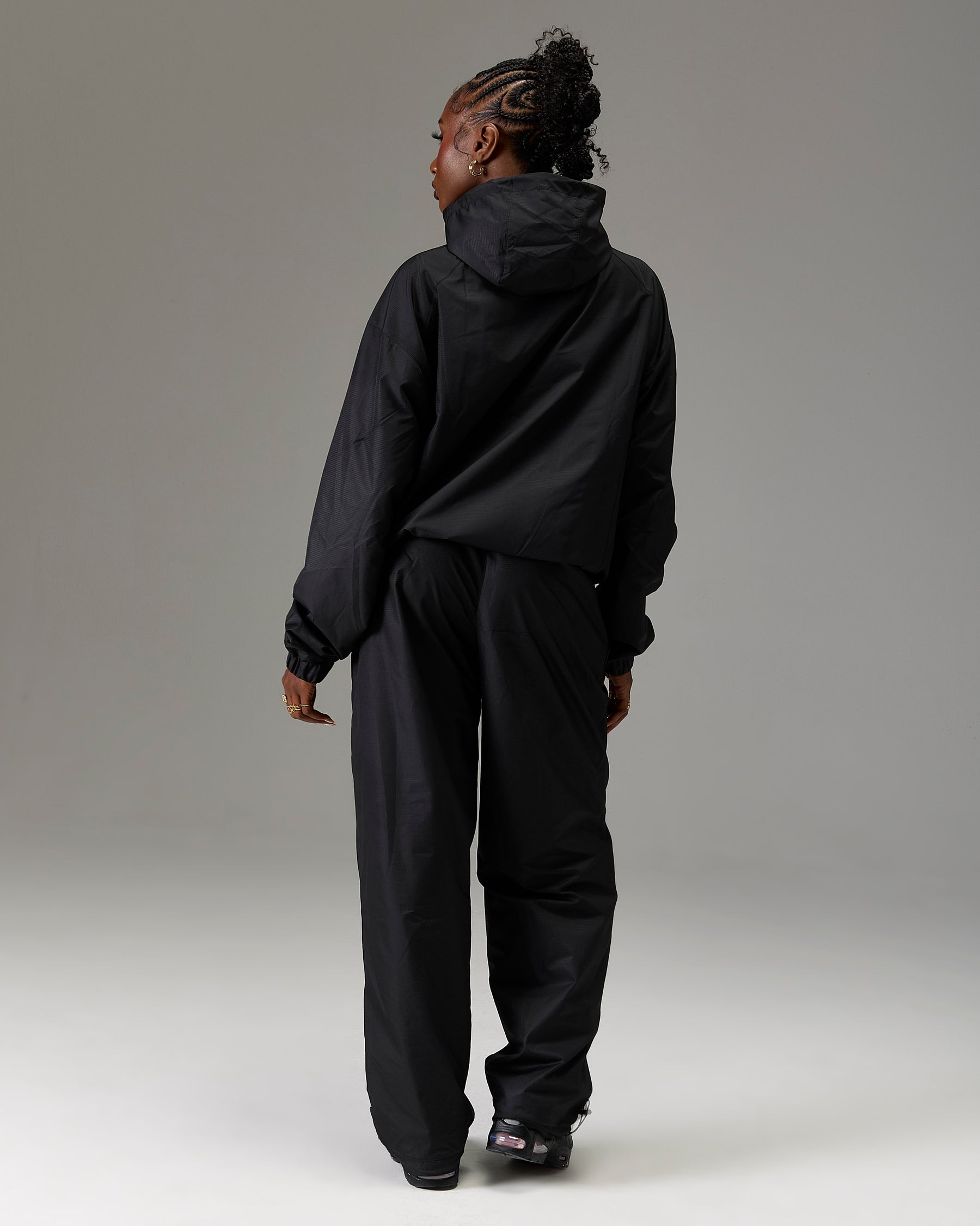 The Winner's Circle Ripstop Woven Jacket - Black/White