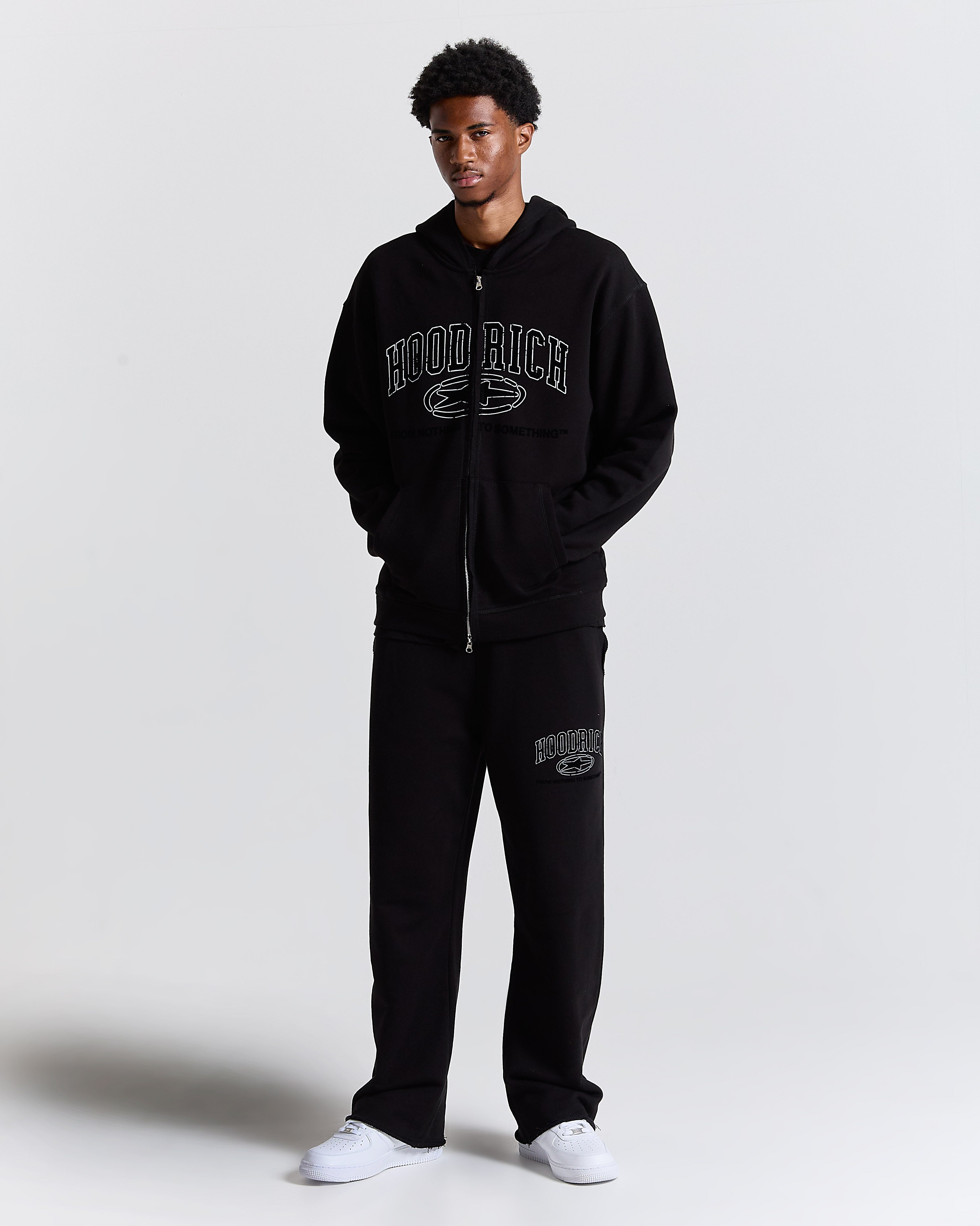 Men's Fray Full Tracksuit - Black