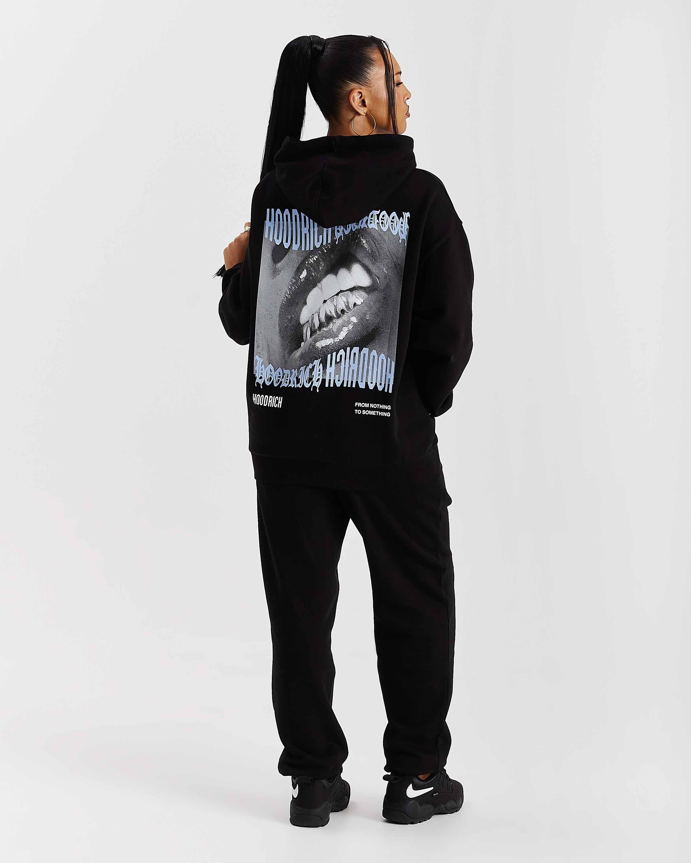 Flex Oversized Hoodie - Black/White