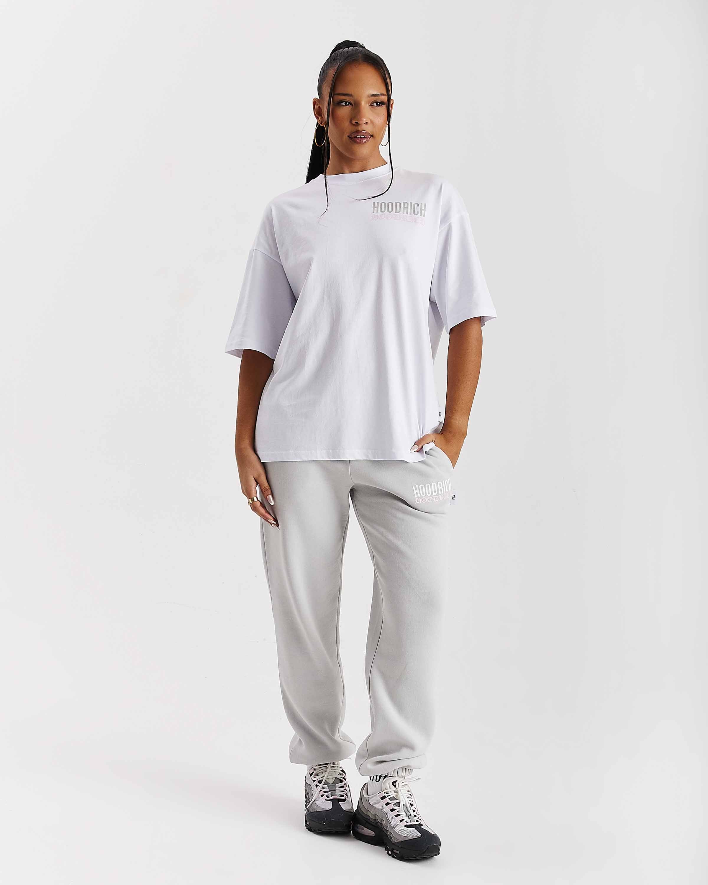 Flex Oversized T-Shirt - White/Grey/Pink
