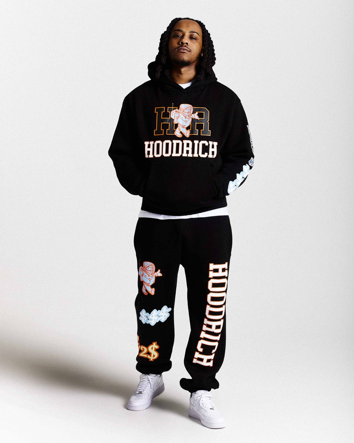 Loony Oversized Hoodie - Black/White