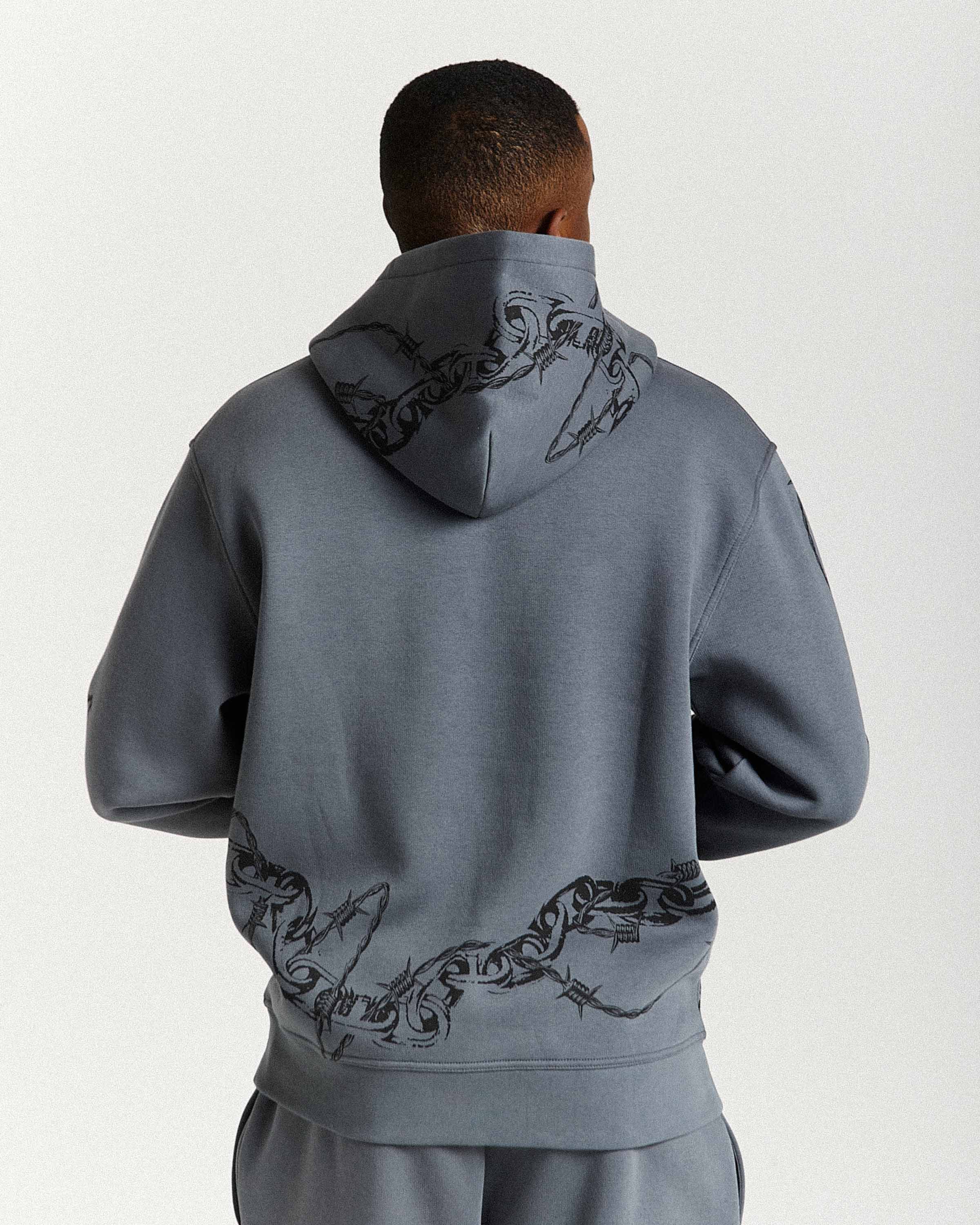Guepard Oversized Hoodie - Grey/Black/White