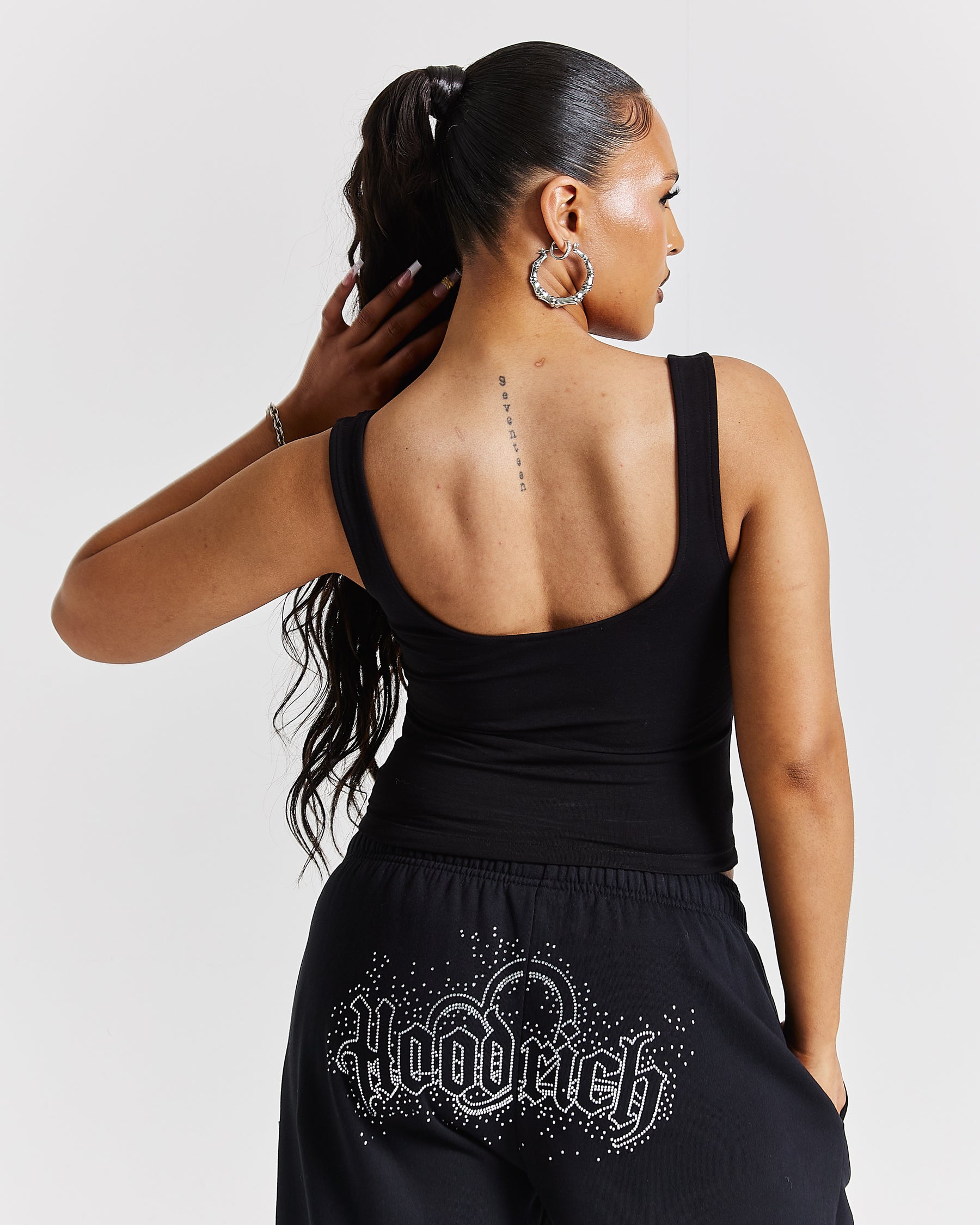 Diffuse Strappy Vest - Black/Rhinestones