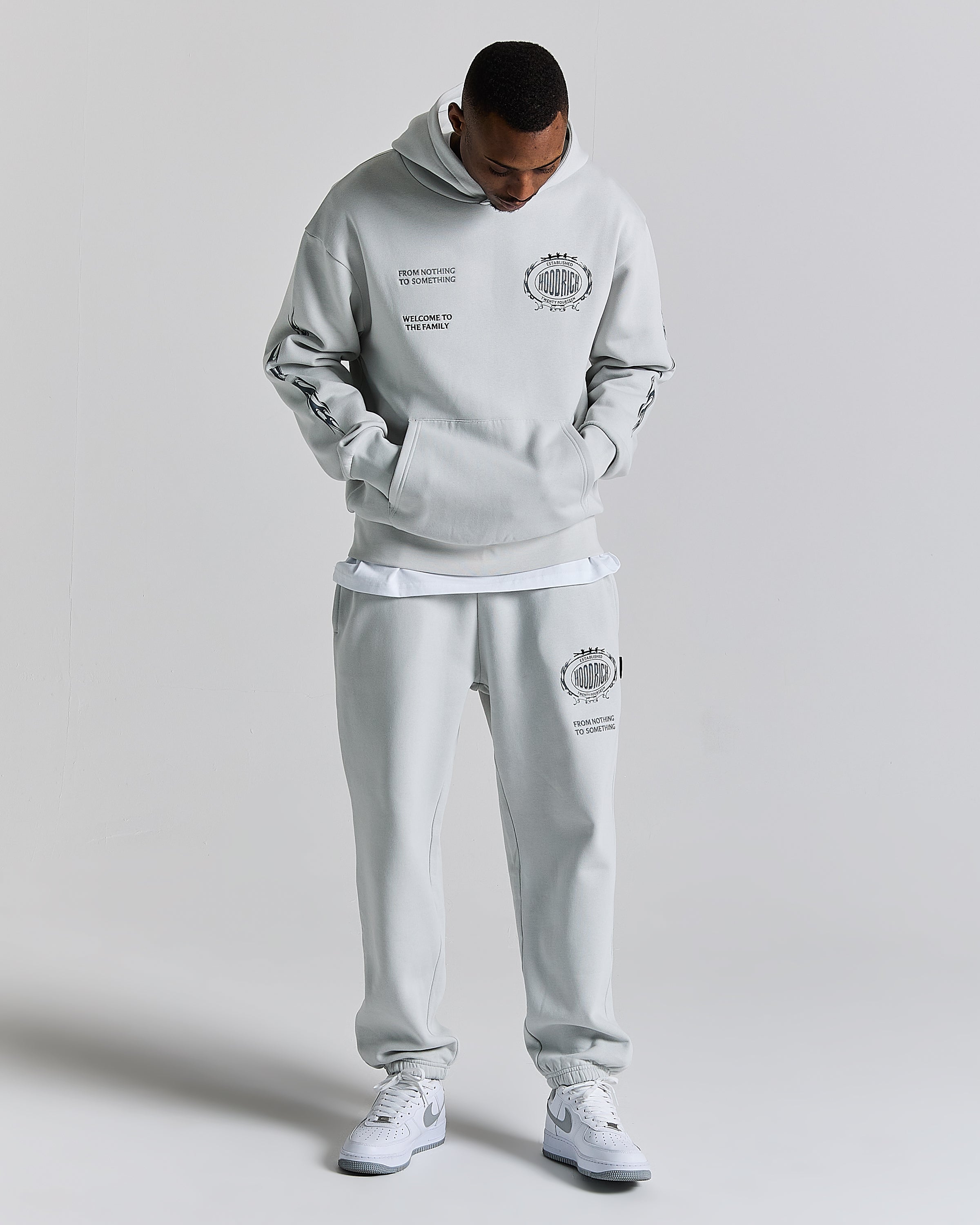 Noir Oversized Jogger - Light Grey/Black