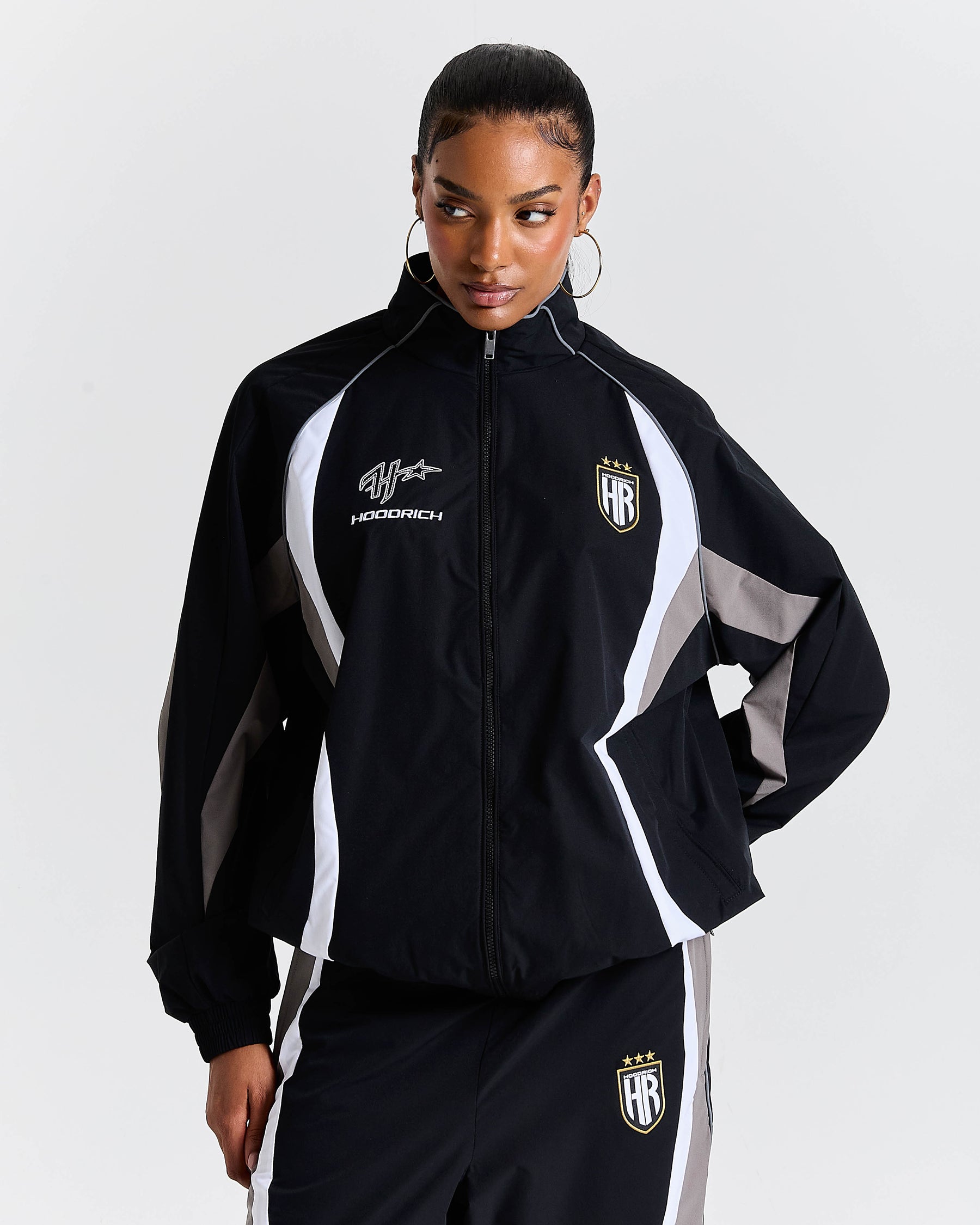 Glide Away Football Shell Jacket - Black