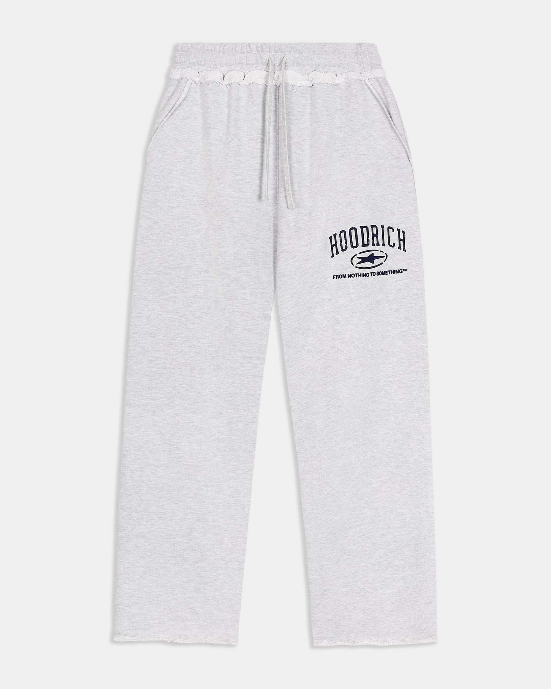 Fray Wide Leg Jogger - Grey Marl