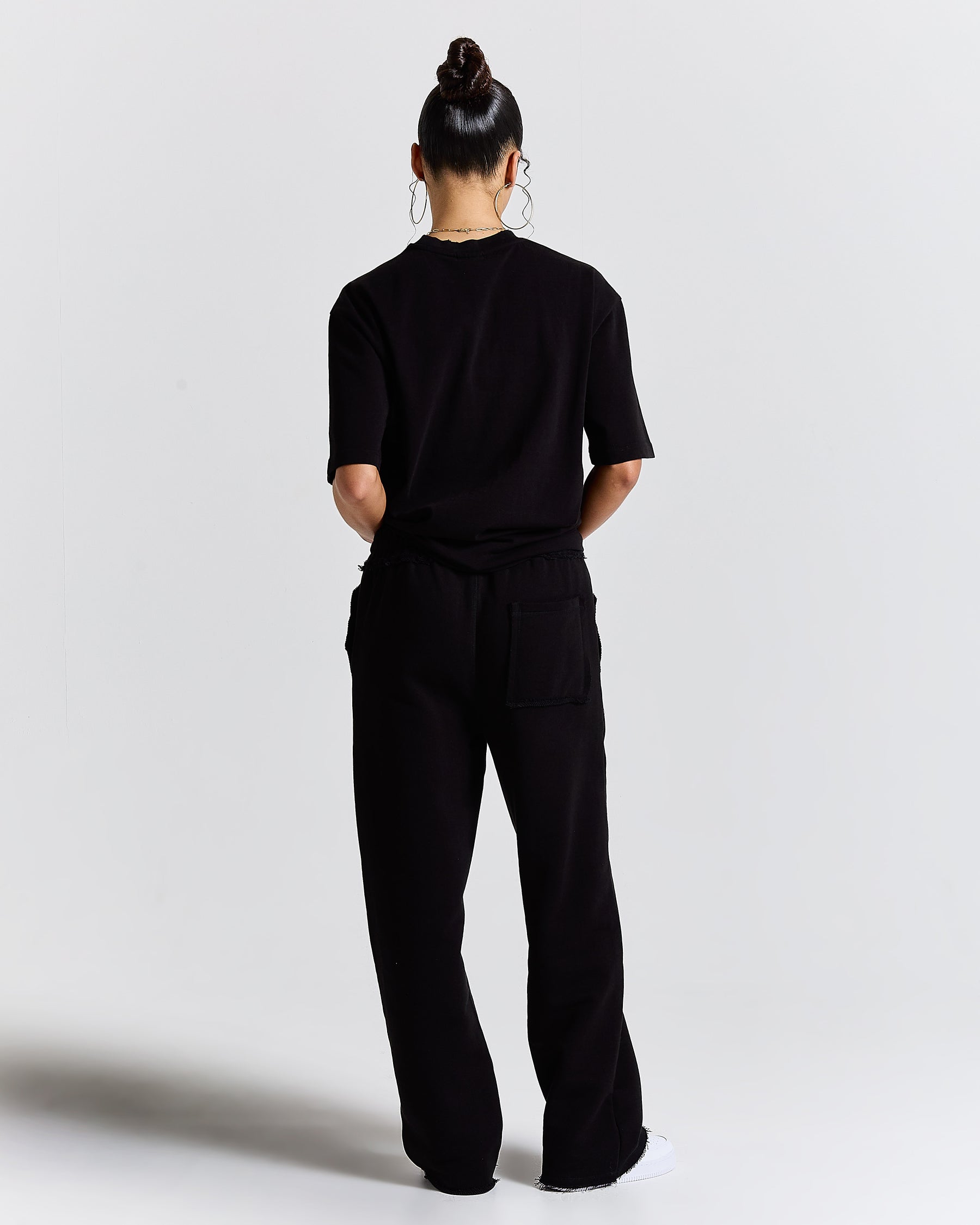 Fray Regular Fit Tee - Black