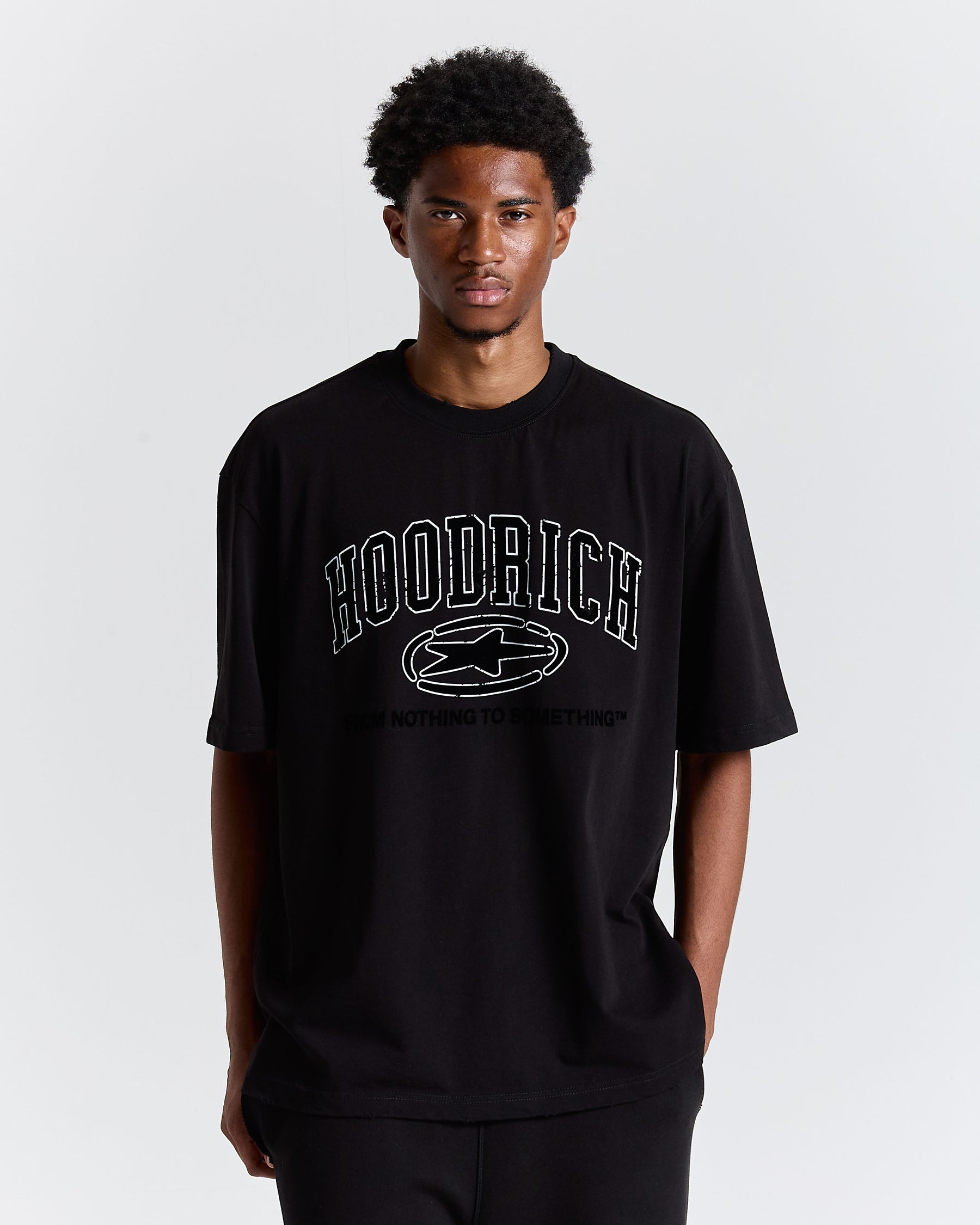 Fray Regular Fit Tee - Black