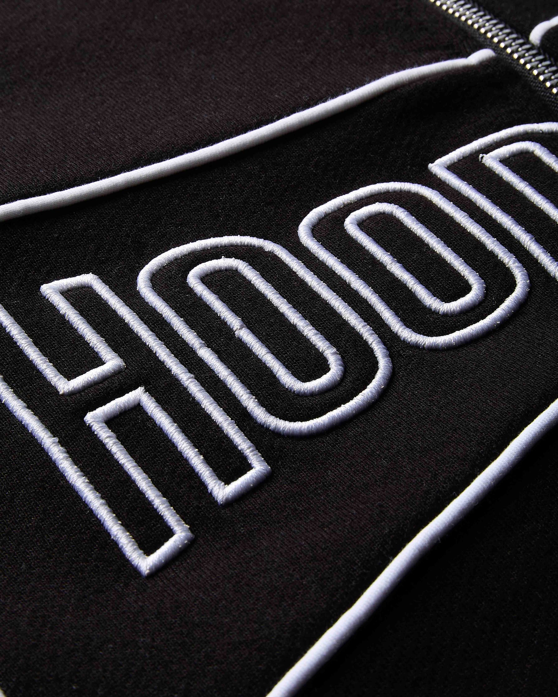 Trace Zip Relaxed Fit Hoodie - Black