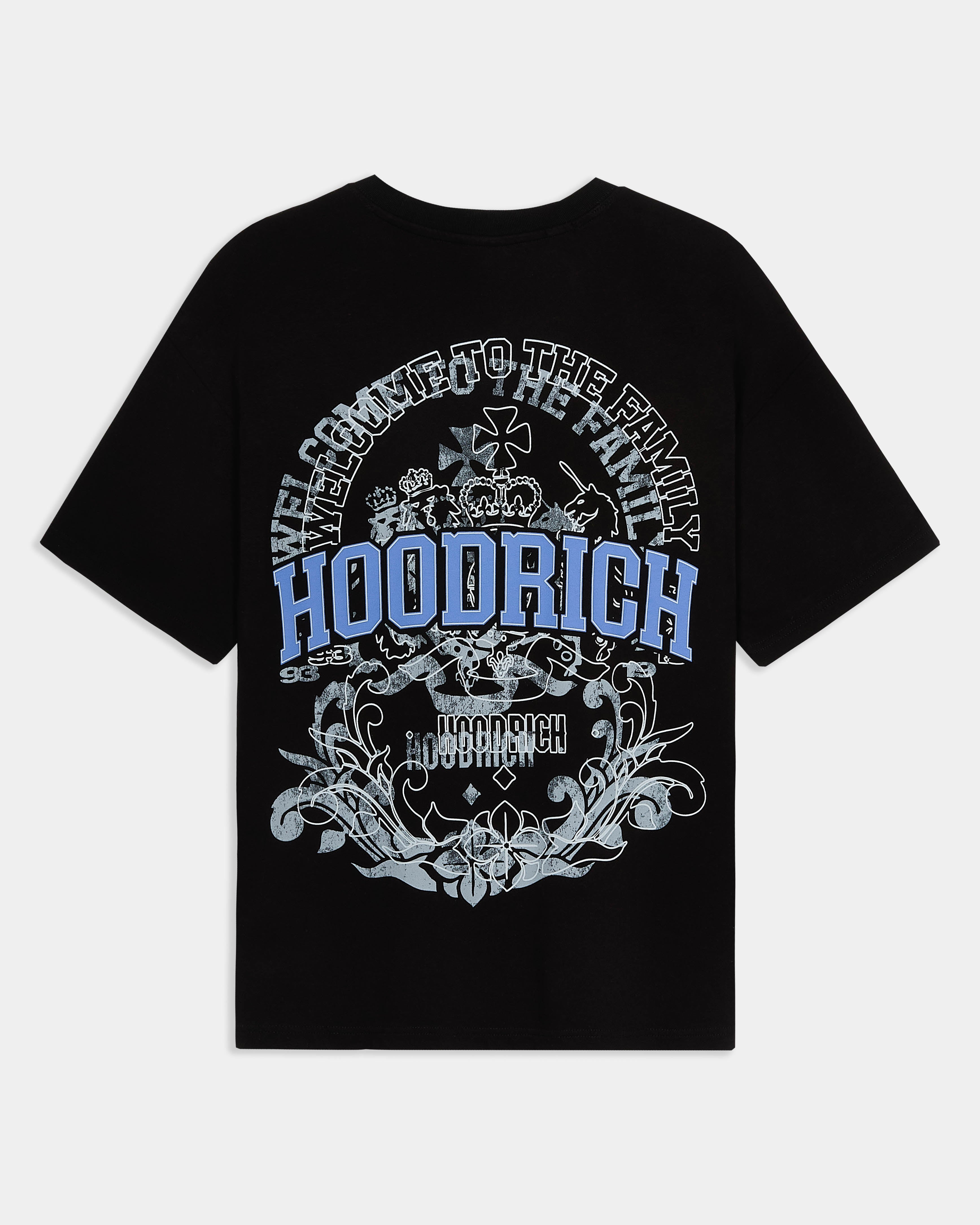 Family Crest Oversized T-Shirt - Black | Hoodrich UK