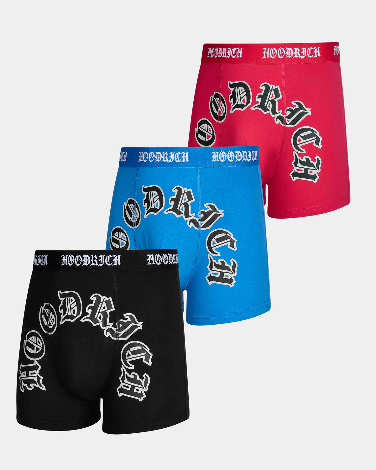 Cryptstade 3 Pack Boxers - Black/Blue/Red