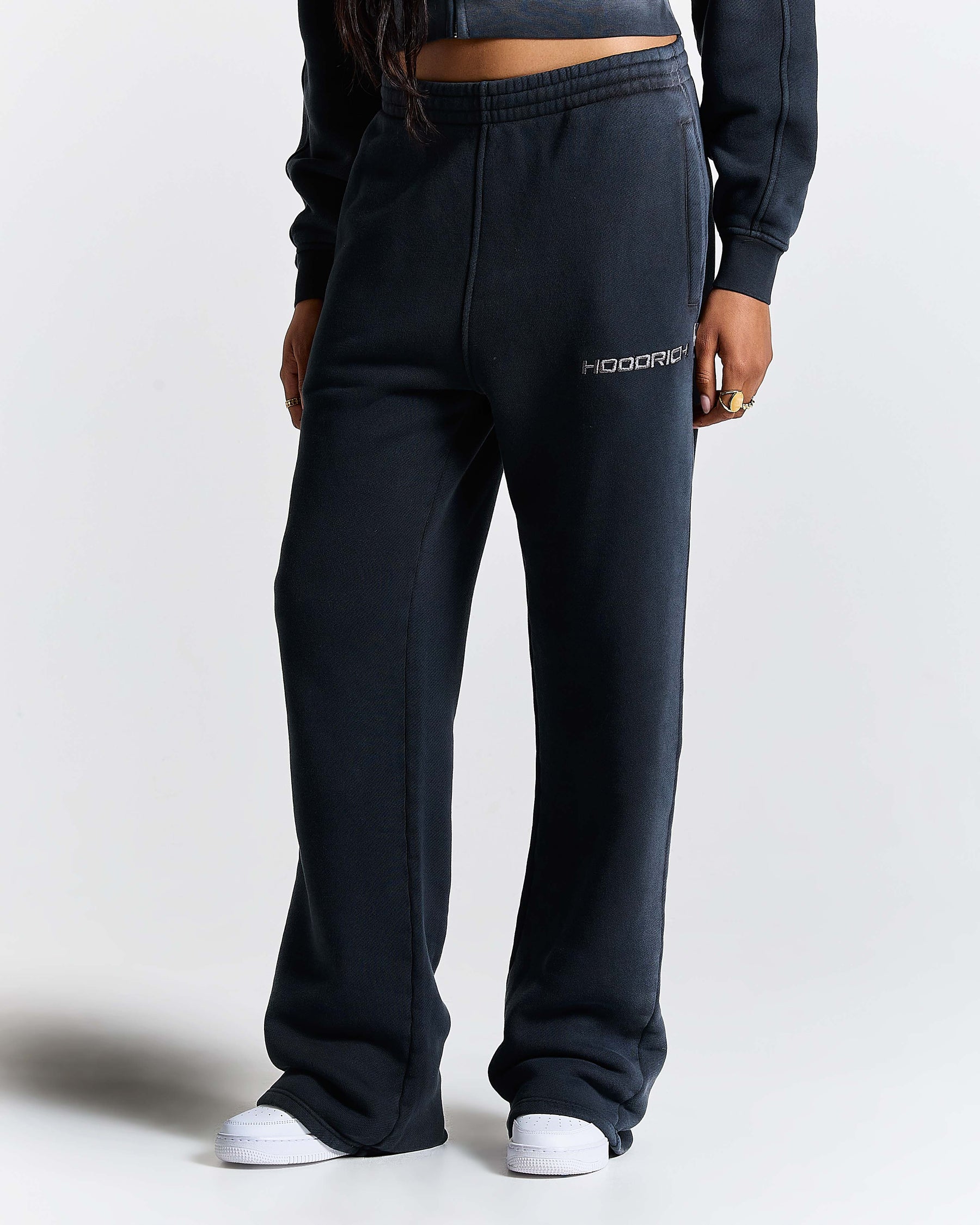 Women's Ghost Wide Leg Jogger - Black