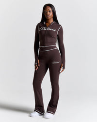 Solace Fitted Tracksuit - Brown