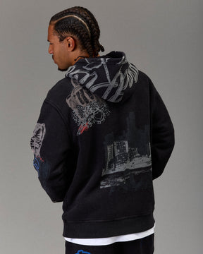 The Winner's Circle Oversized Hoodie - Black Wash