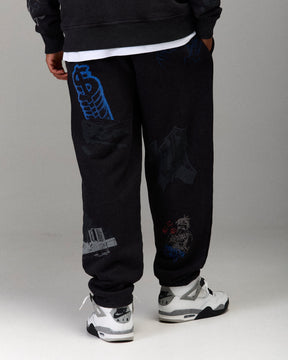The Winner's Circle Oversized Jogger - Black Wash