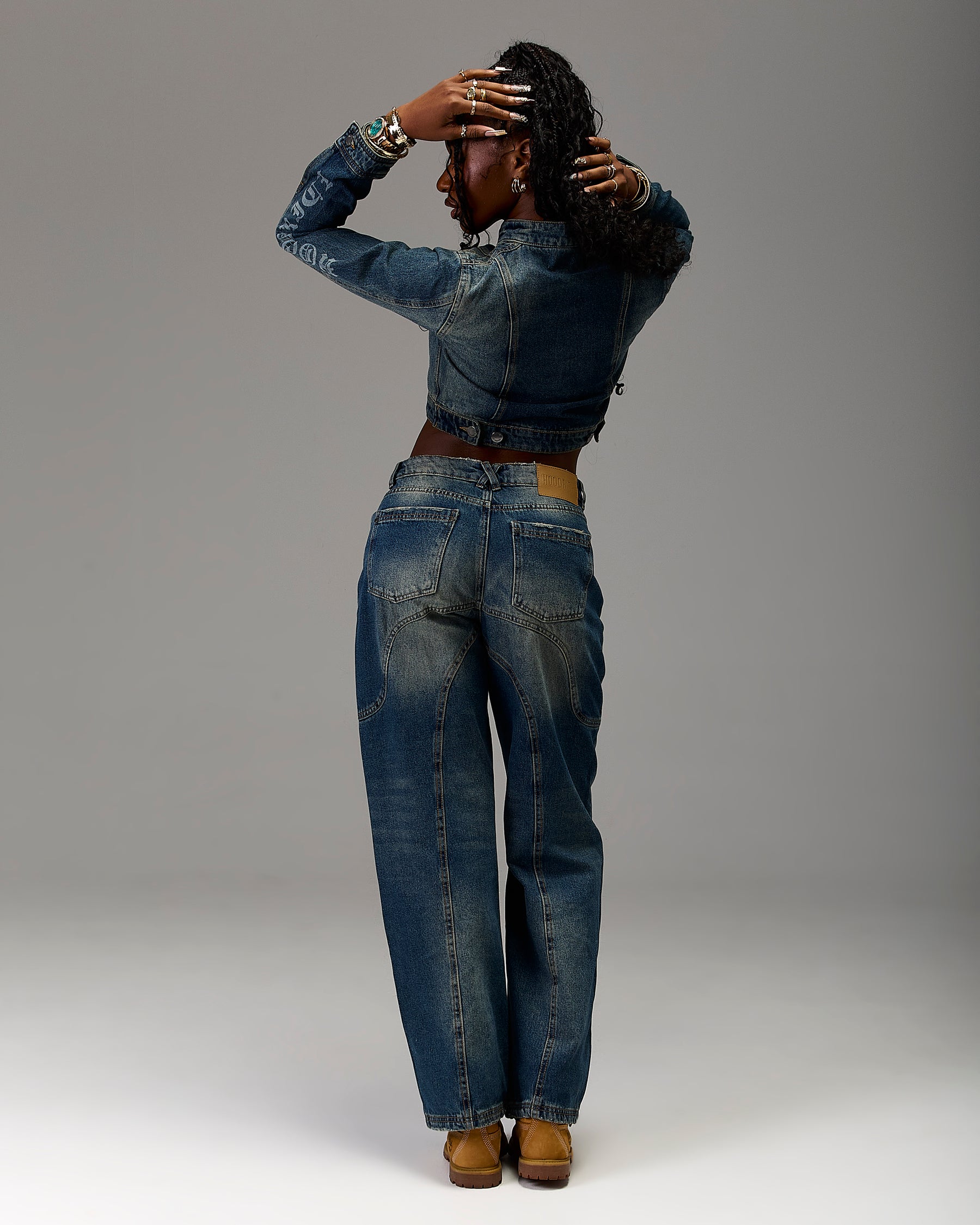 The Winner's Circle Snowdrift Wide Leg Jeans - Dirty Wash