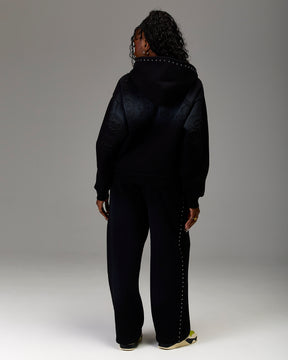 The Winner's Circle Aspen Mid Length Zip Hoodie - Black Wash