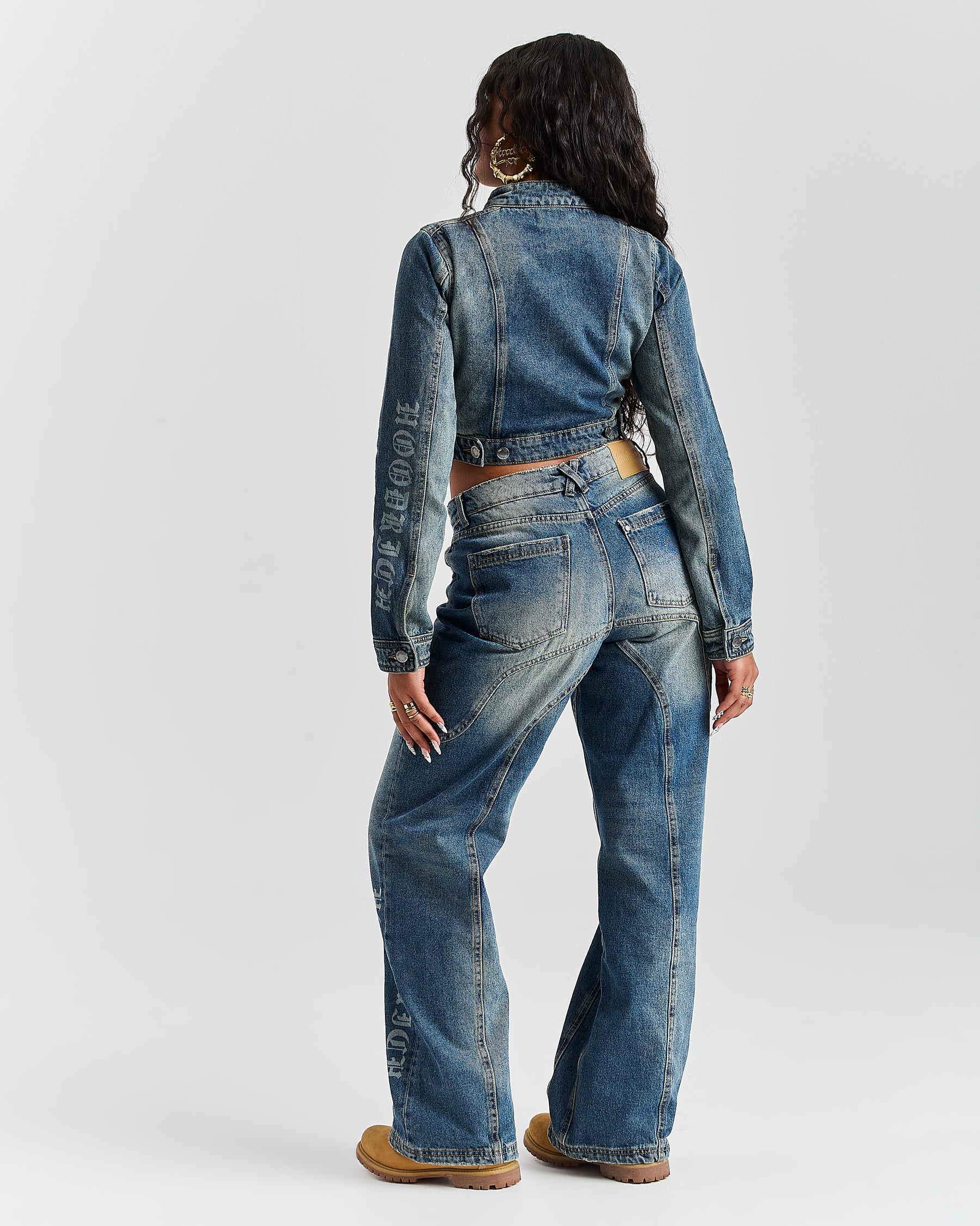 Snowdrift Wide Leg Jeans - Dirty Wash