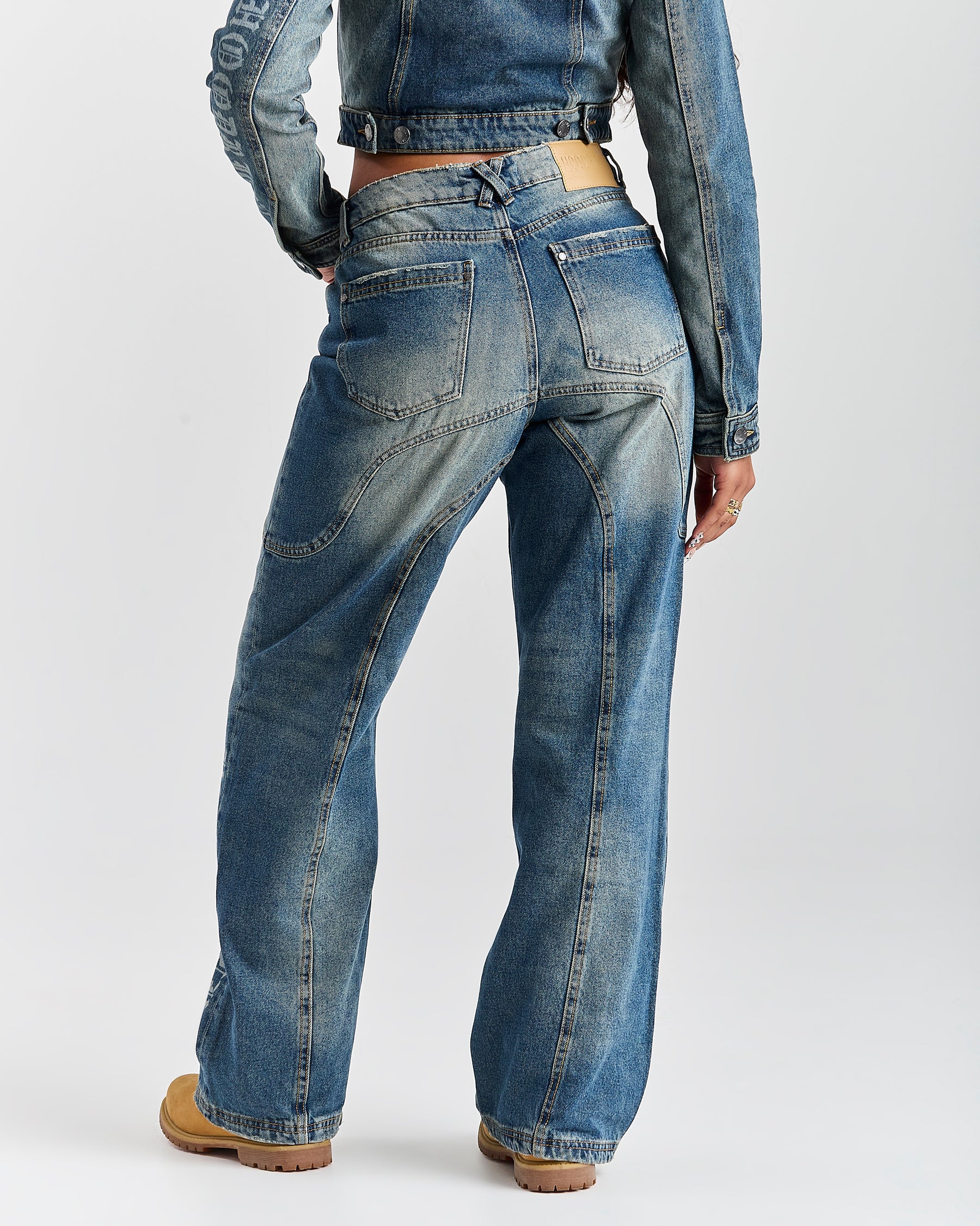 Snowdrift Wide Leg Jeans - Dirty Wash