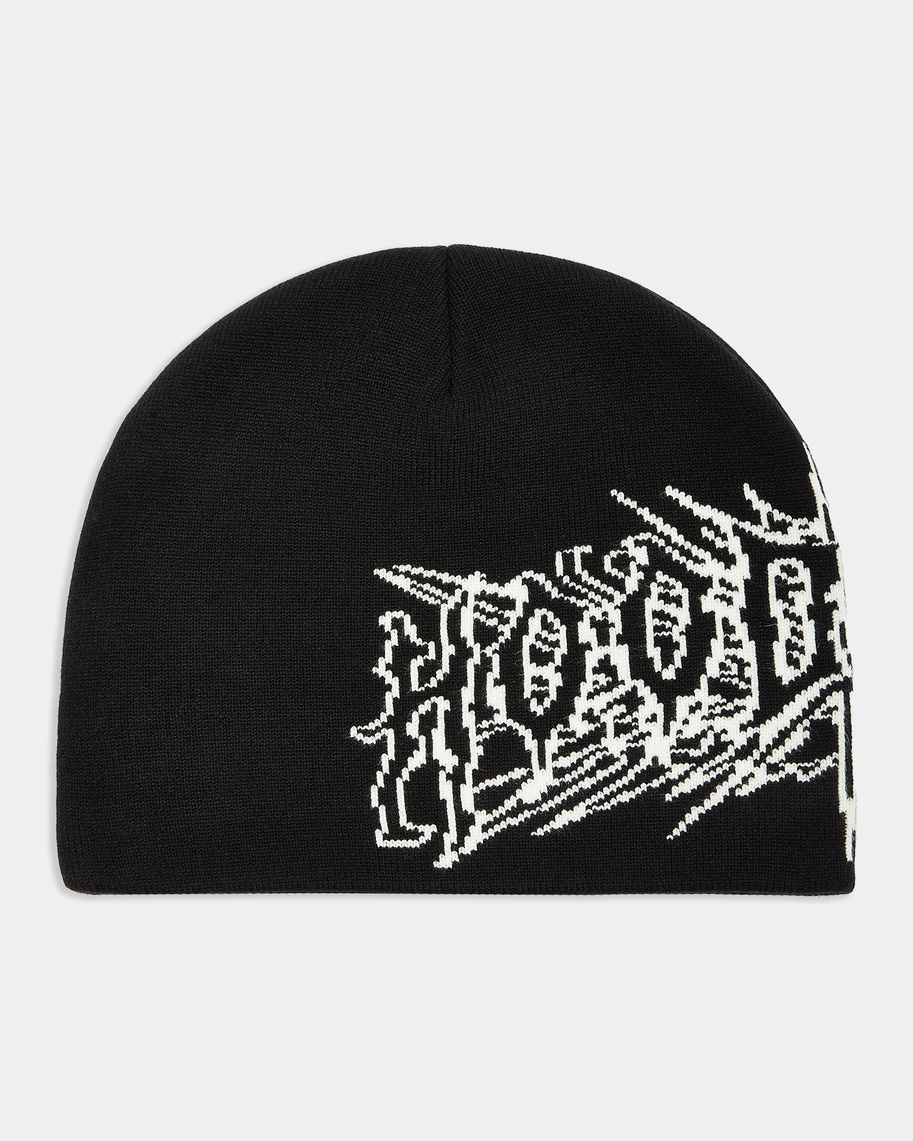 Spectral Fitted Knit Beanie - Black/White