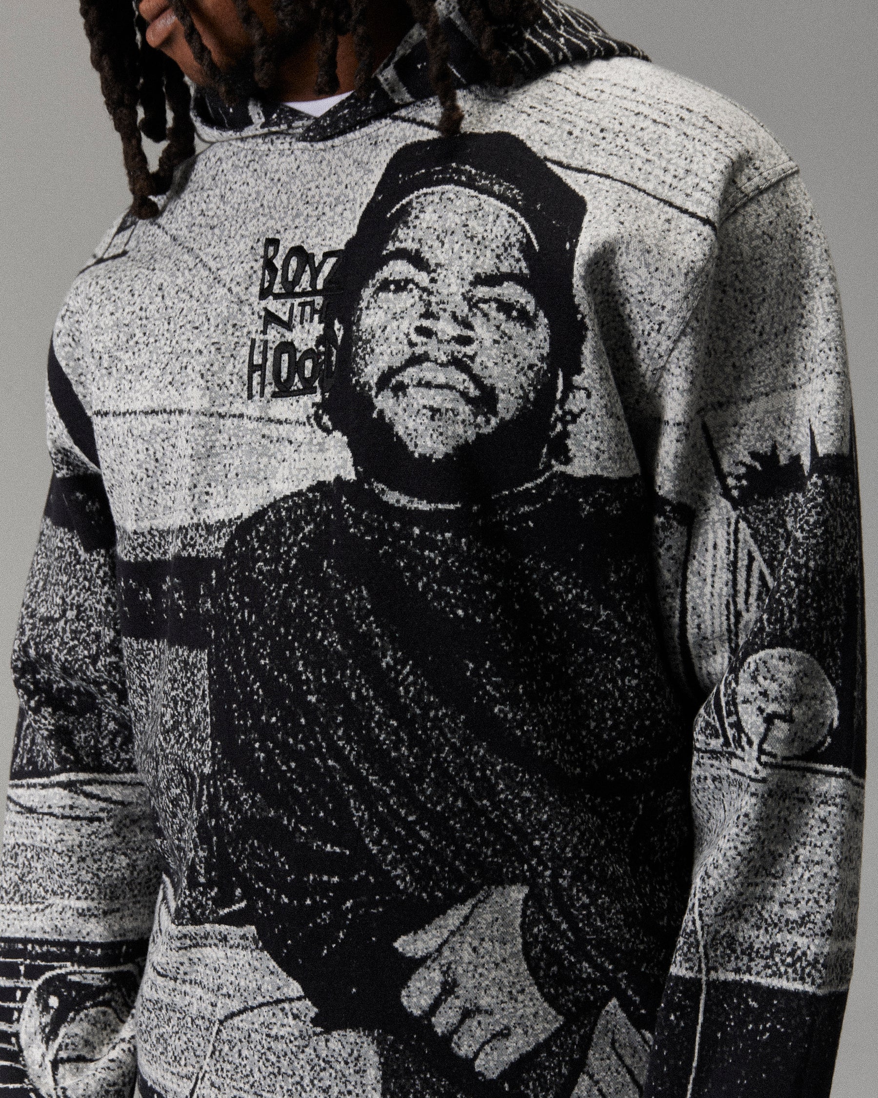 Cruz Boyz N The Hood Tapestry Hoodie - Black/Grey