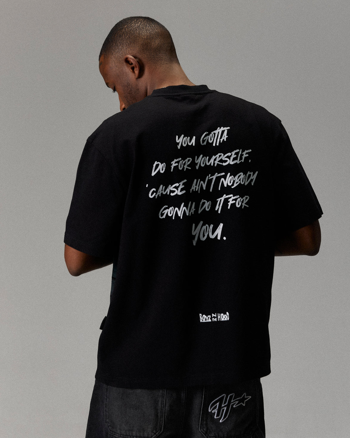 Ryder Boyz N The Hood T-Shirt - Black/Grey