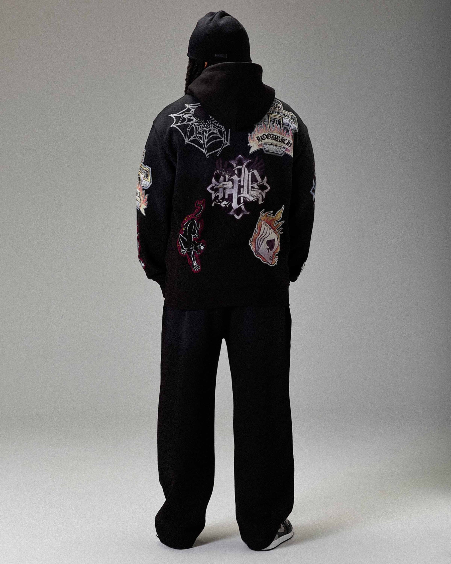 The Winner's Circle Phase Oversized Open Hem Joggers - Black