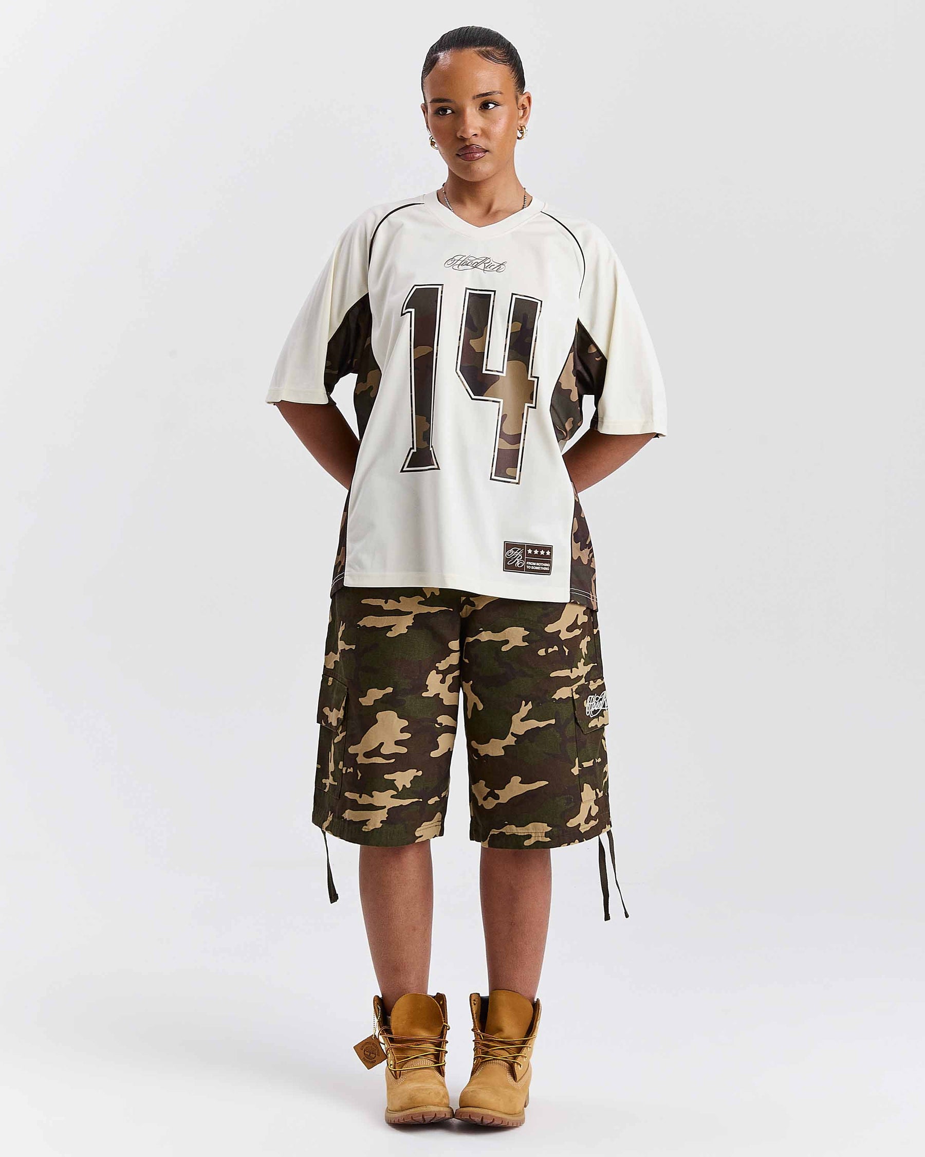 Field Oversized Jersey - White/Camo