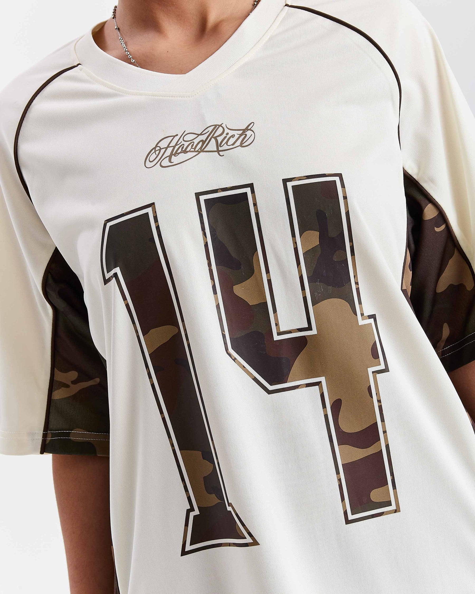 Field Oversized Jersey - White/Camo