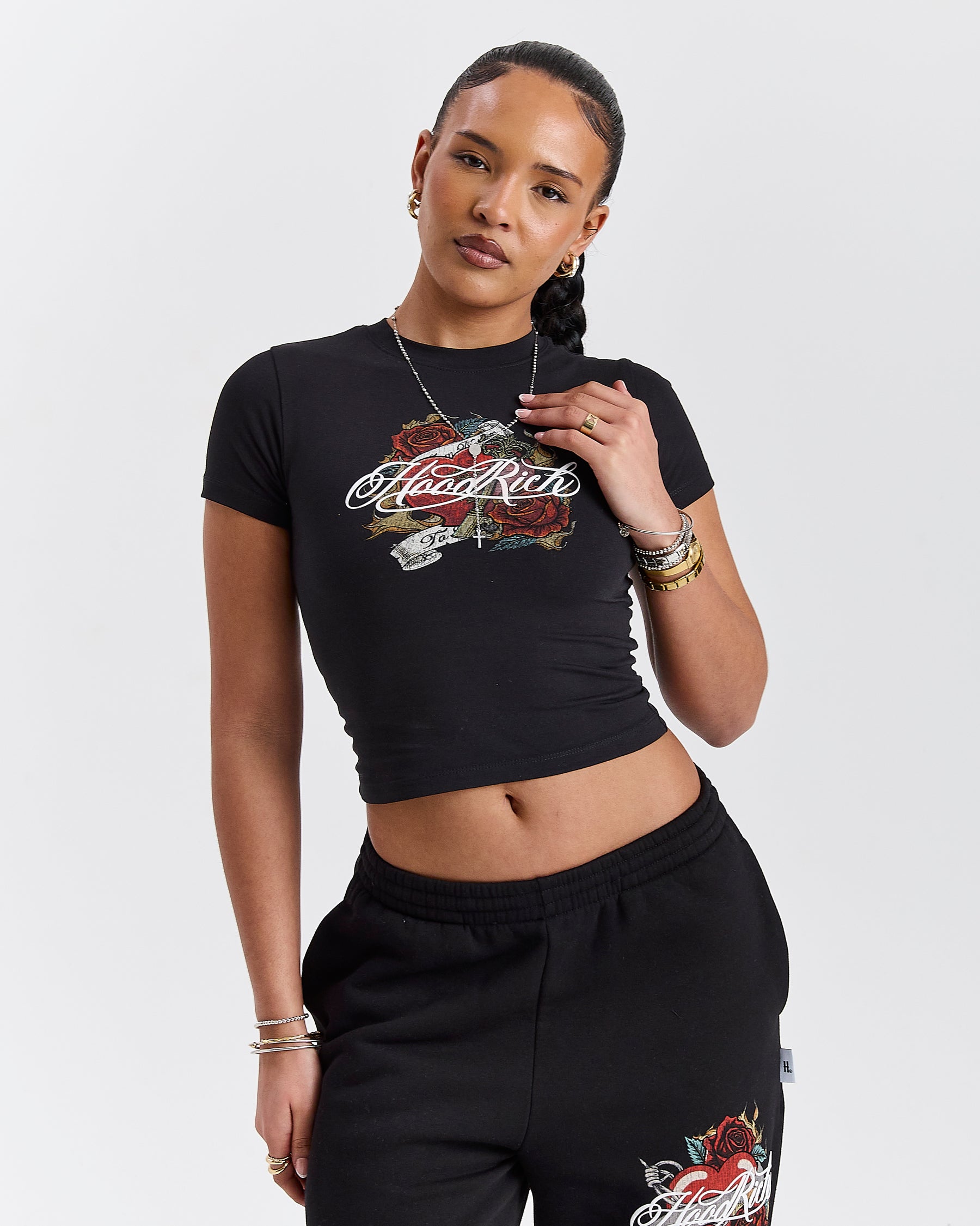 Vox Fitted Tee - Black/Red