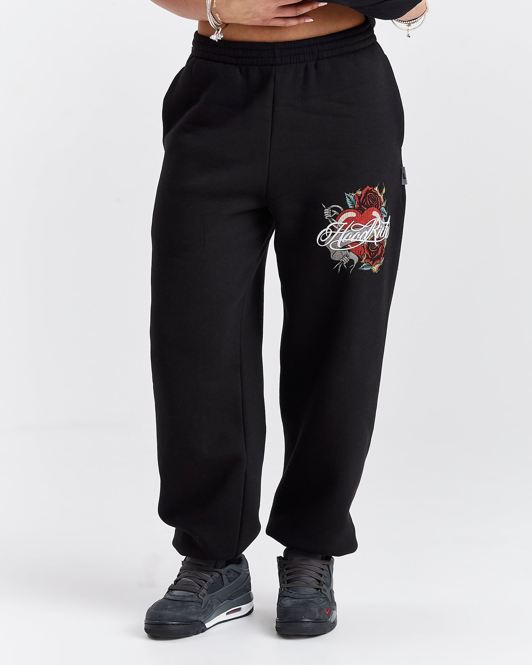 Vox Oversized Joggers - Black/Red