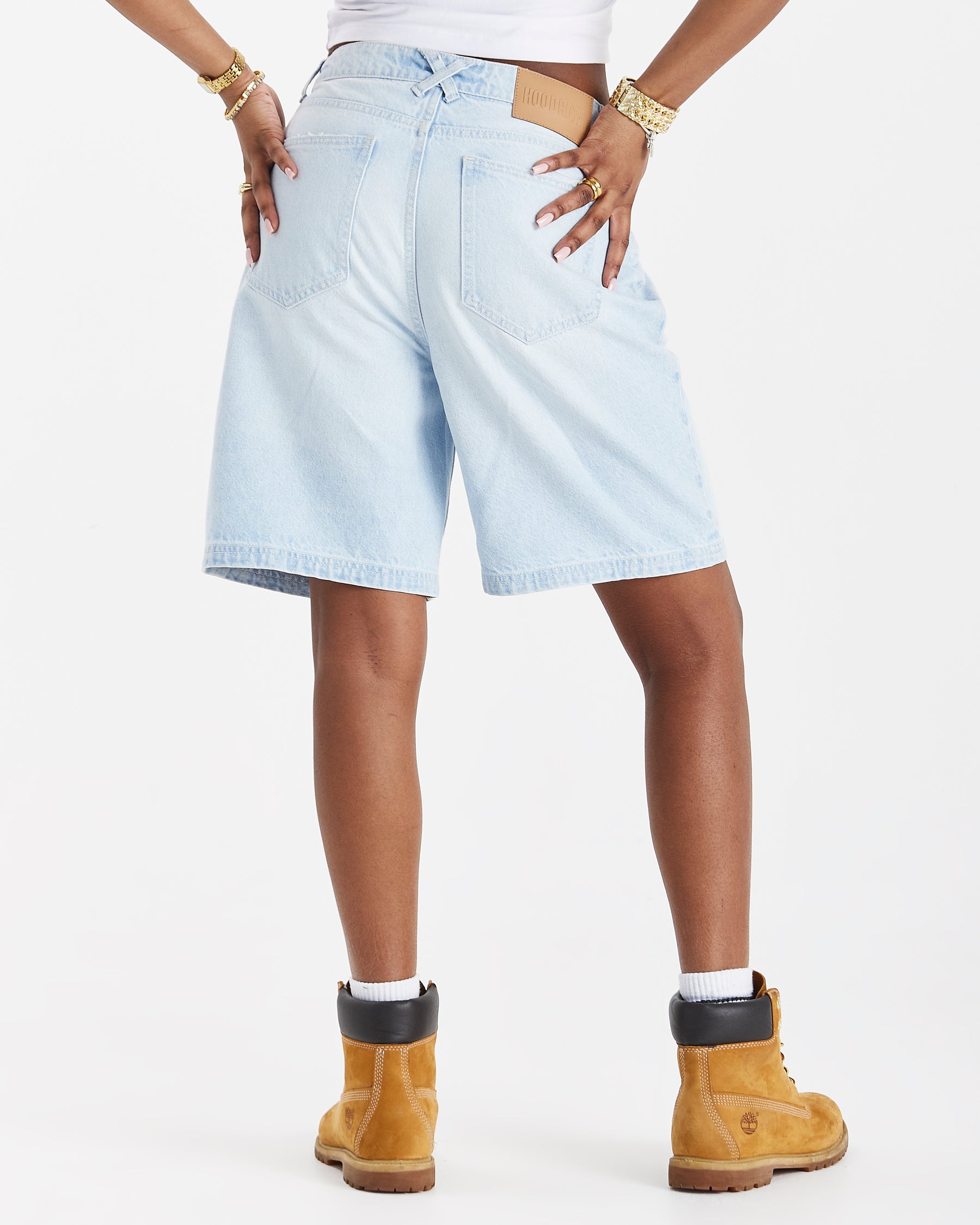 Script Jorts - Blue Wash/White