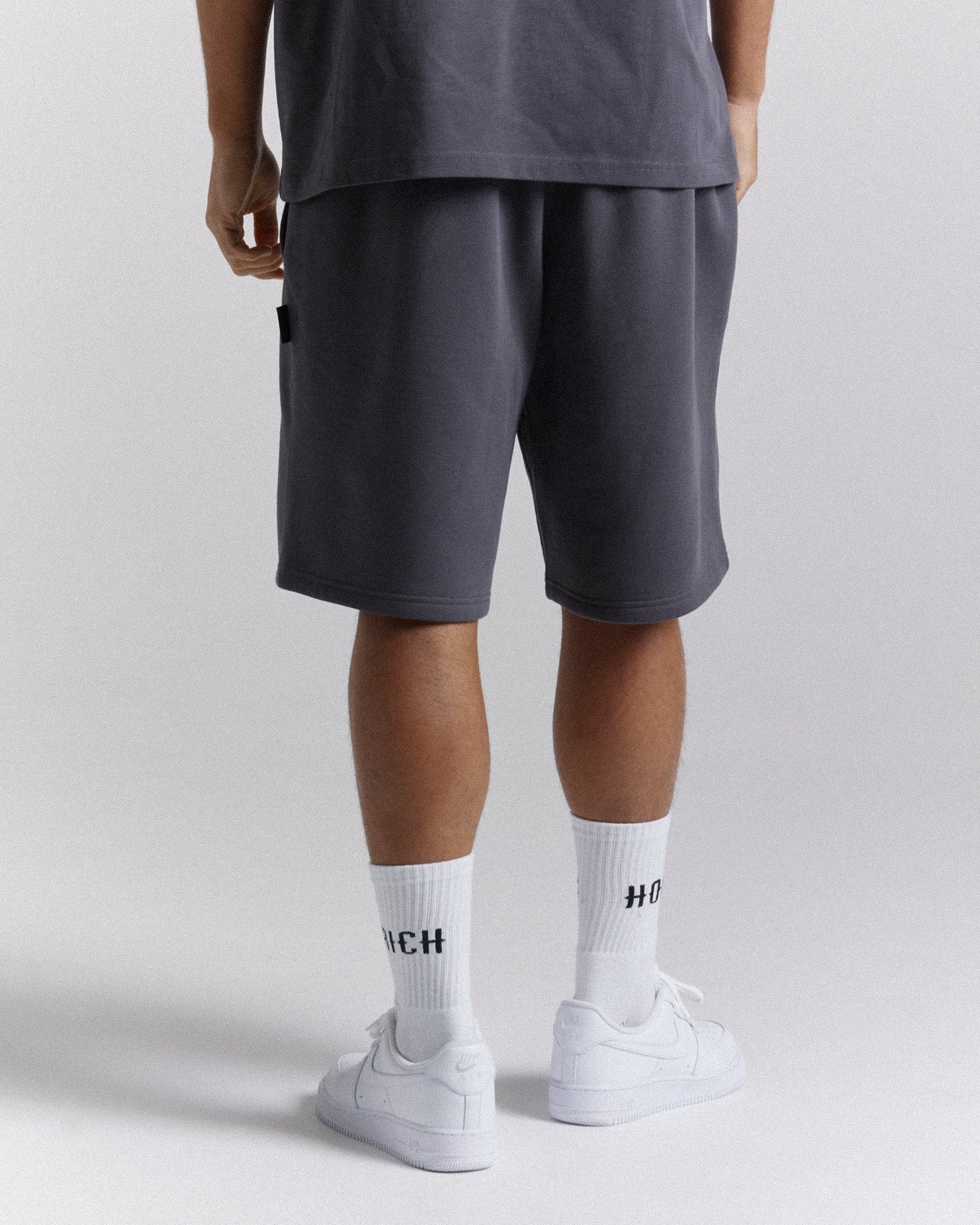 Crown Oversized Shorts - Grey/White/Black