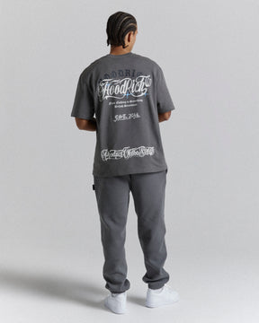 Legacy Oversized T-Shirt - Greys/White/Blue