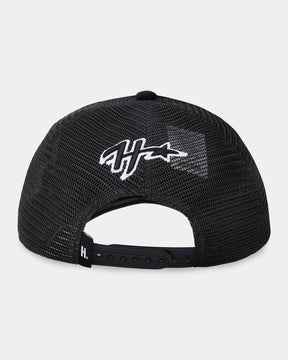 Galaxy 5 Panel Trucker Cap - Black/White