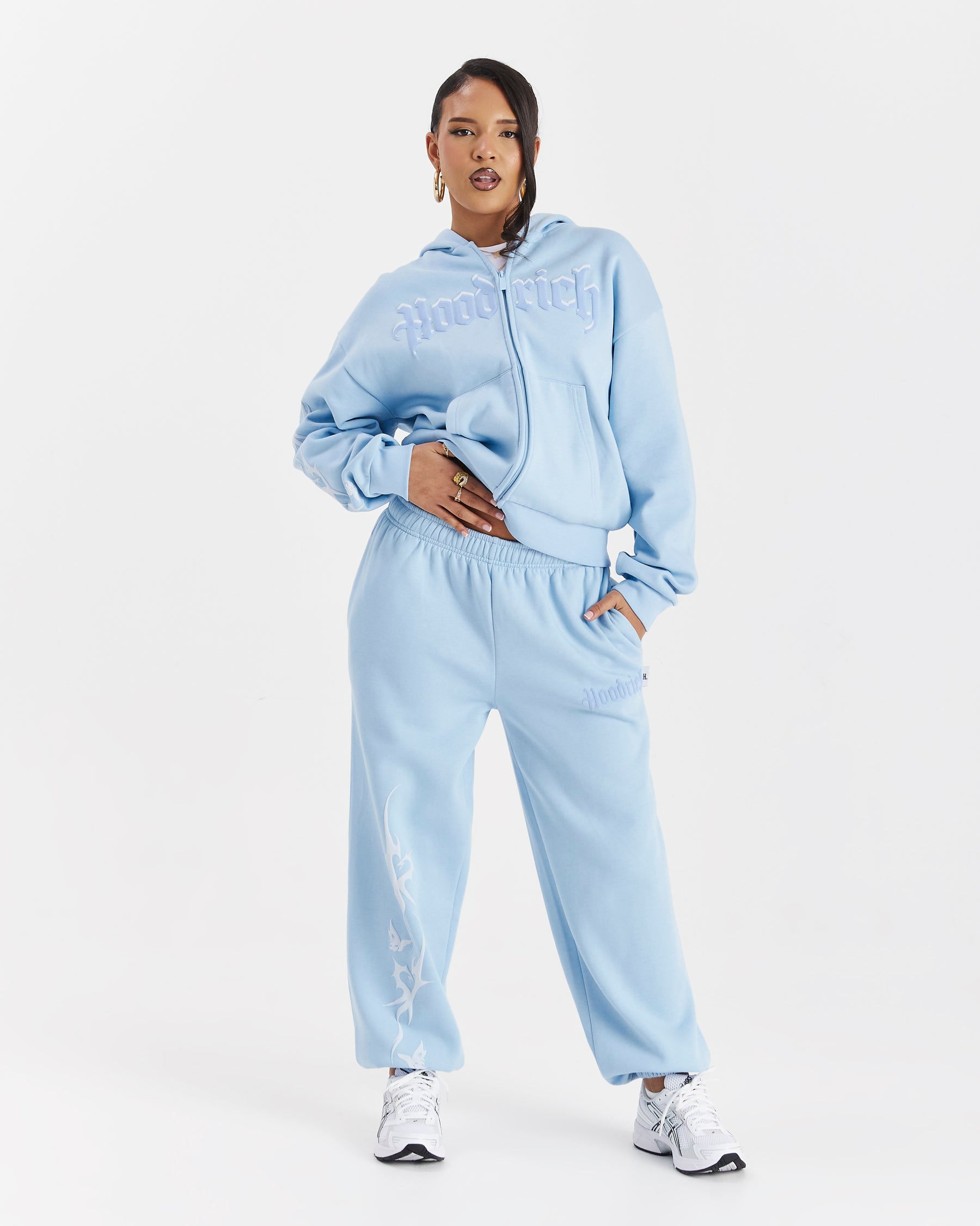 Totem Zip Hoodie - Blue