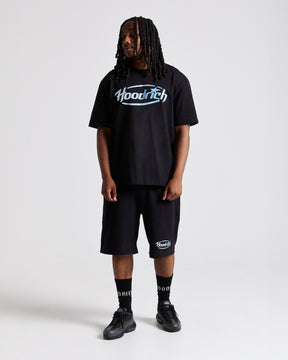 Curve Oversized T-Shirt - Black/Blue