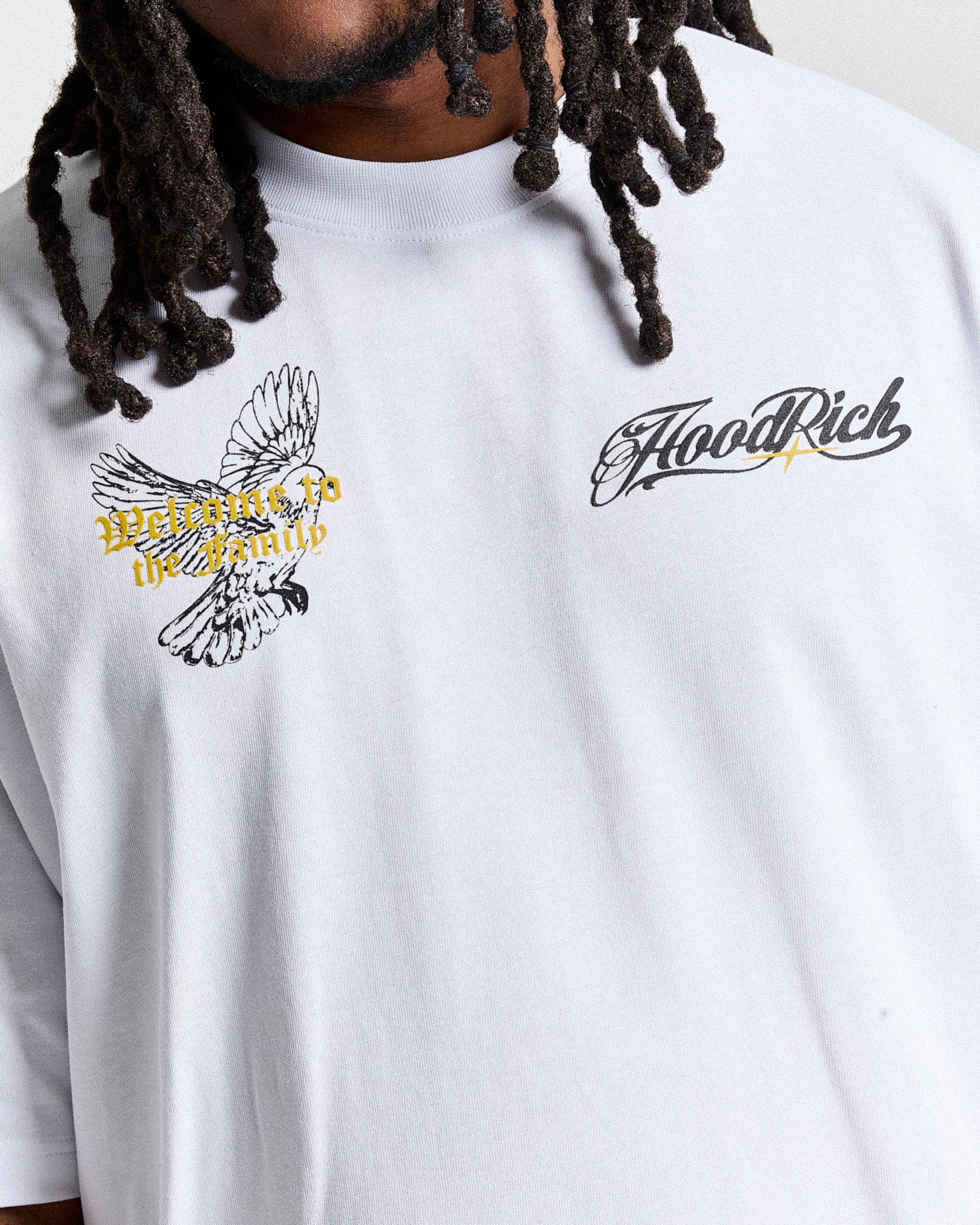 Relic Oversized T-Shirt - White/Black/Yellow