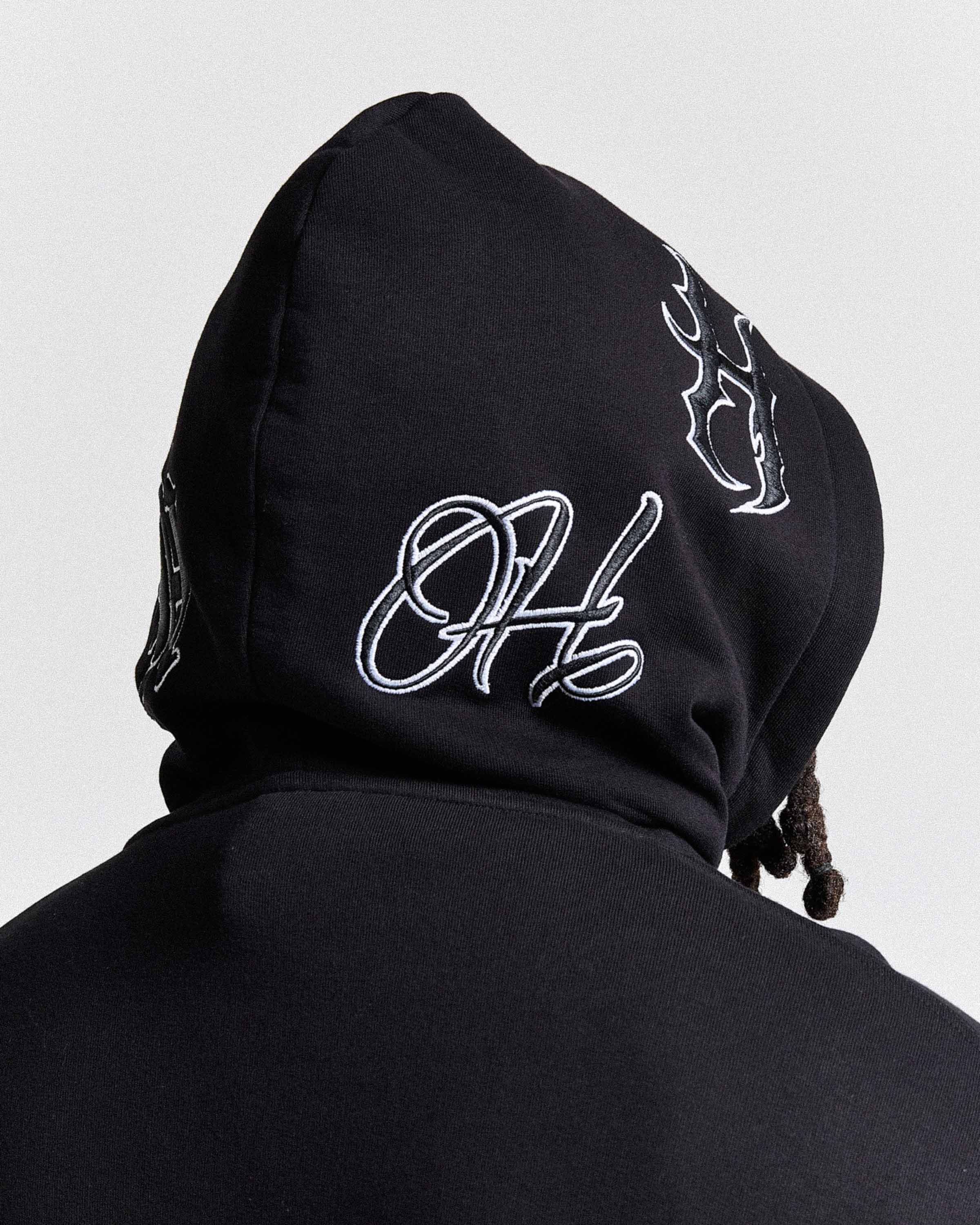 Spectral Oversized Hoodie - Black/White